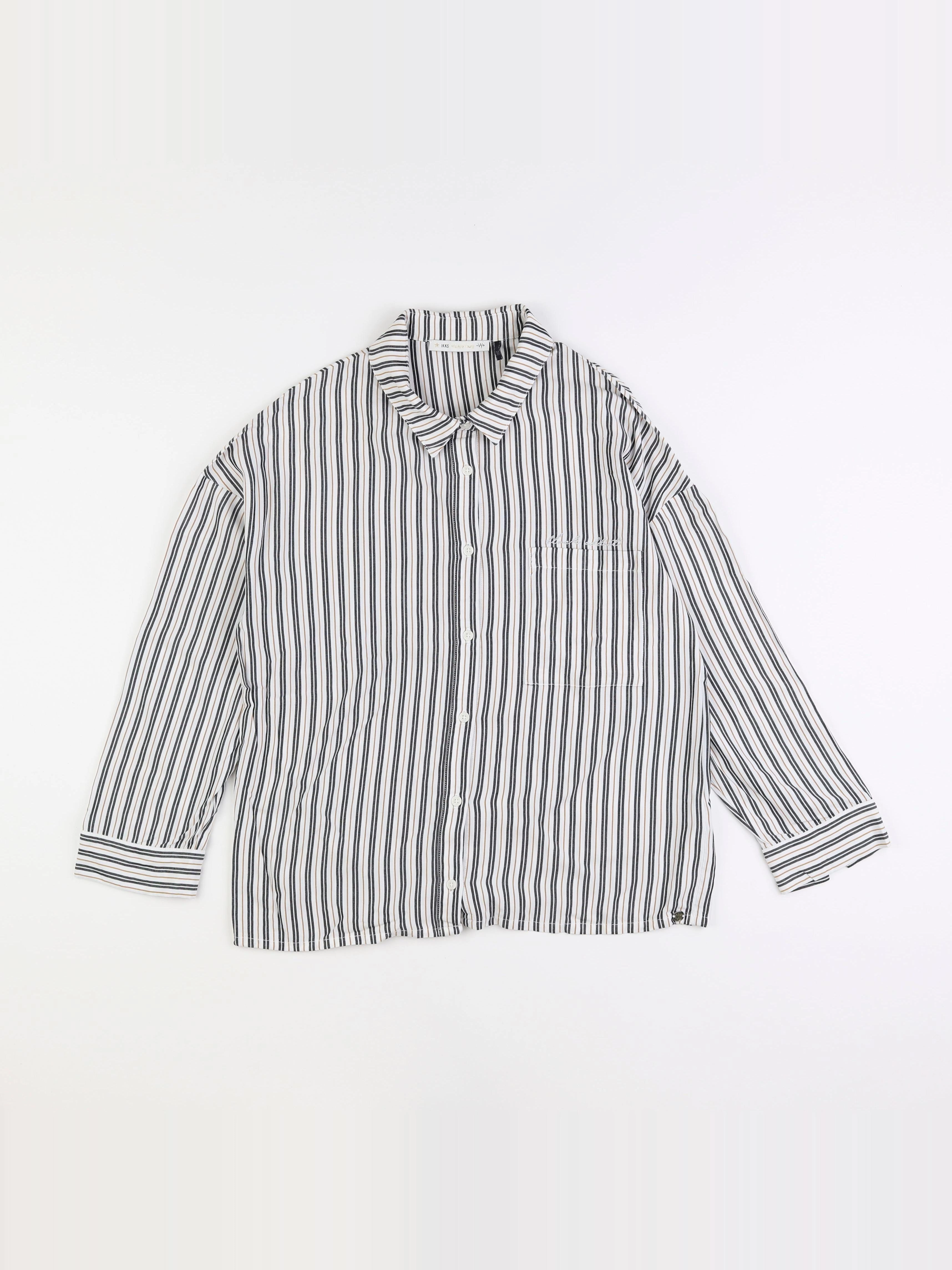 IKKS - chemise blanc, marron - 16 ans