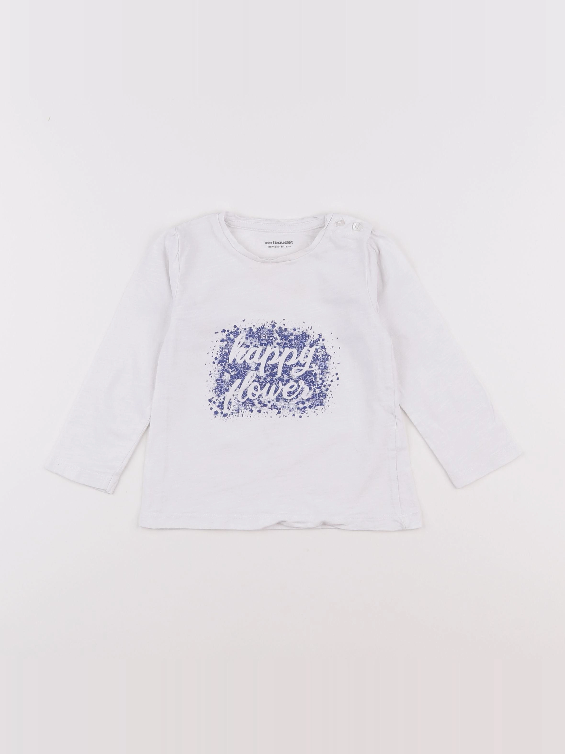Vertbaudet - tee-shirt blanc - 18 mois