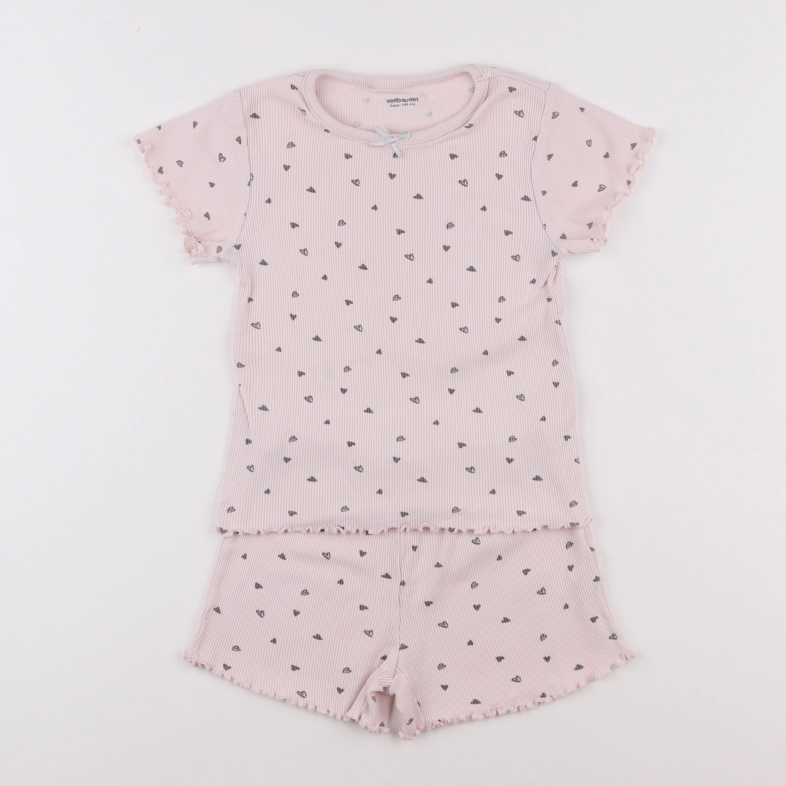 Vertbaudet - pyjama coton rose - 5 ans