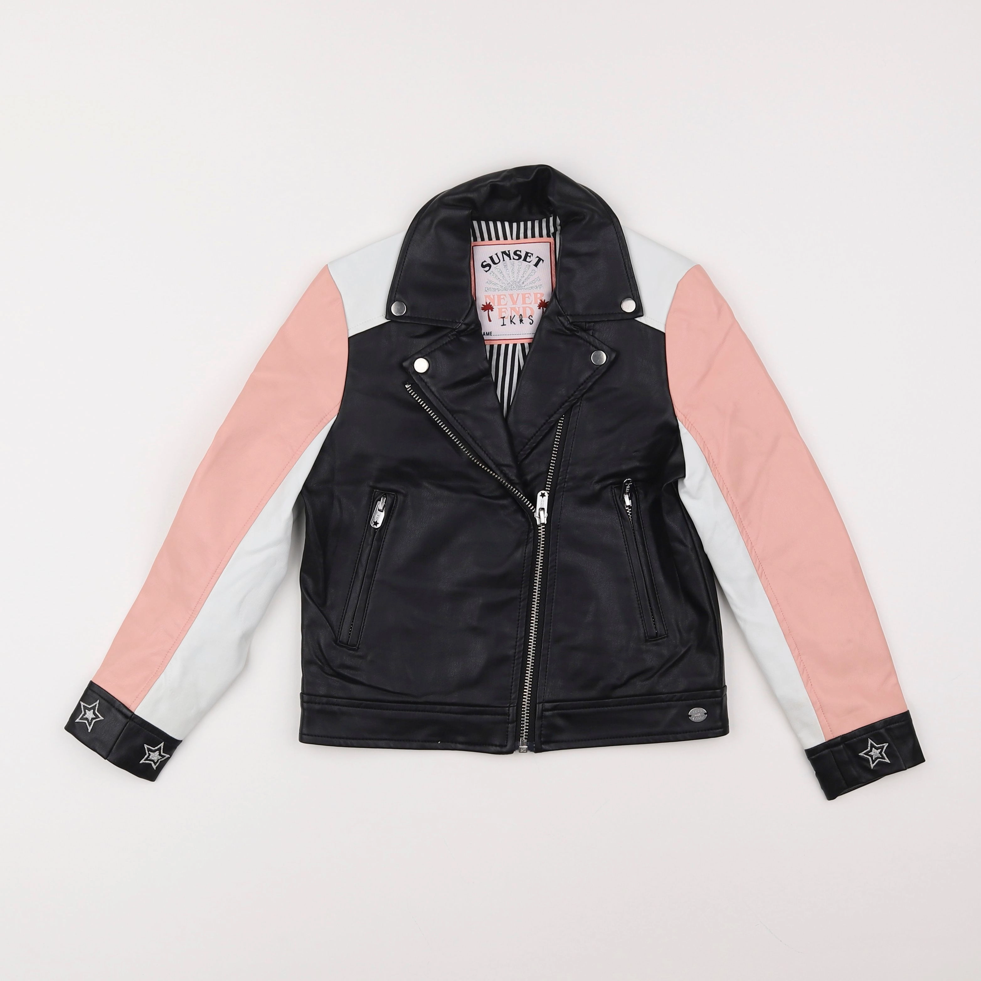 IKKS - veste simili cuir multicolore - 6 ans