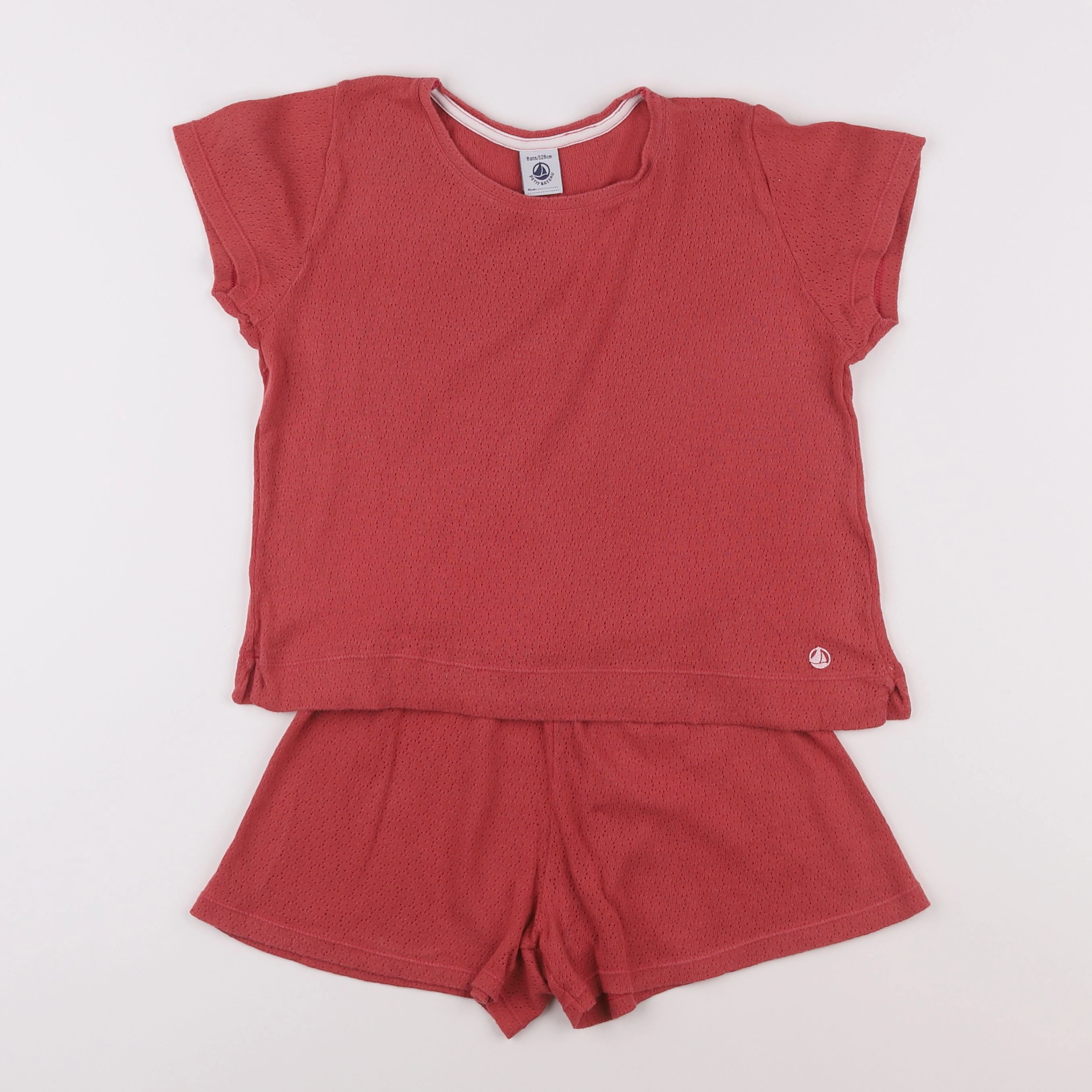 Petit Bateau - pyjama coton rose - 8 ans