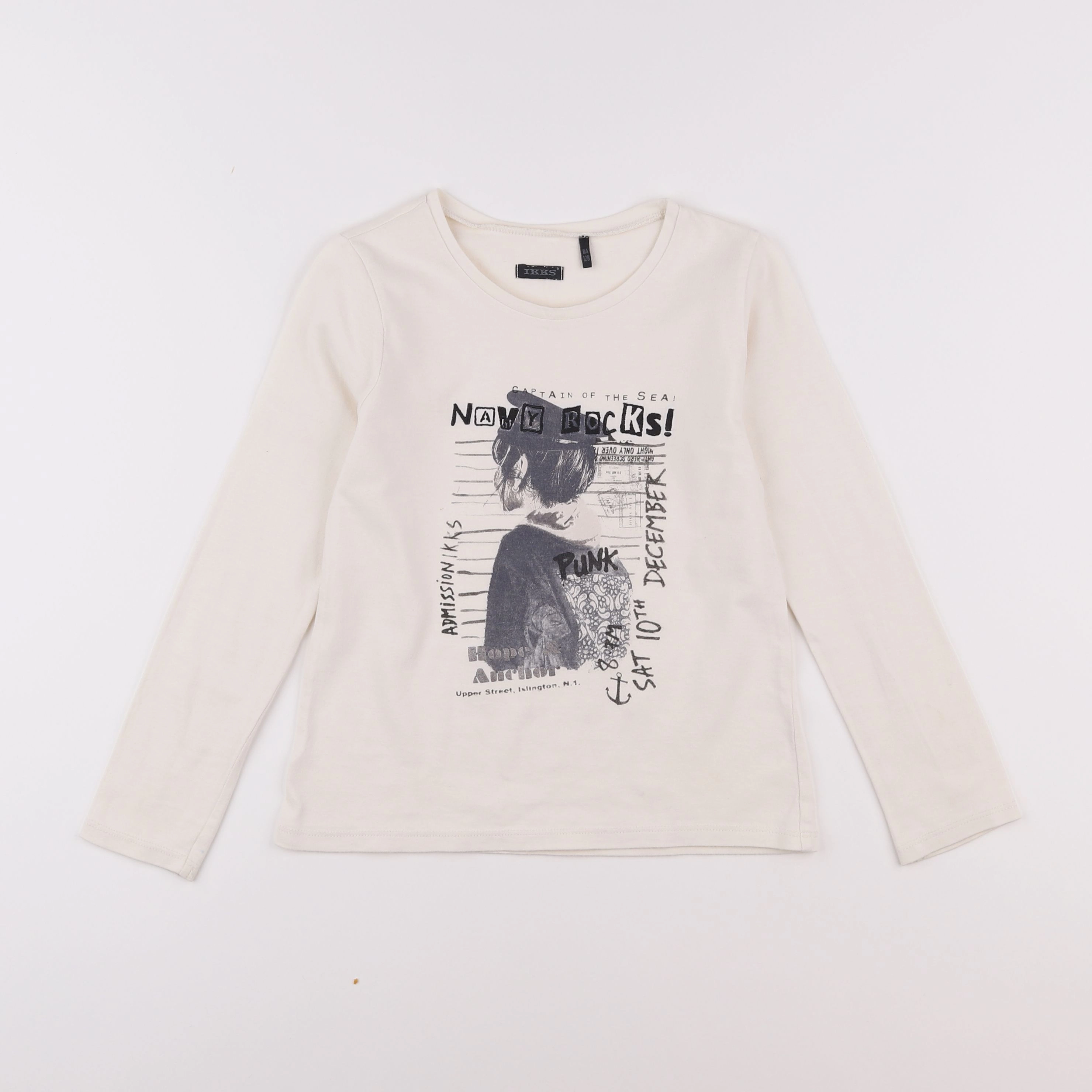 IKKS - tee-shirt beige - 8 ans