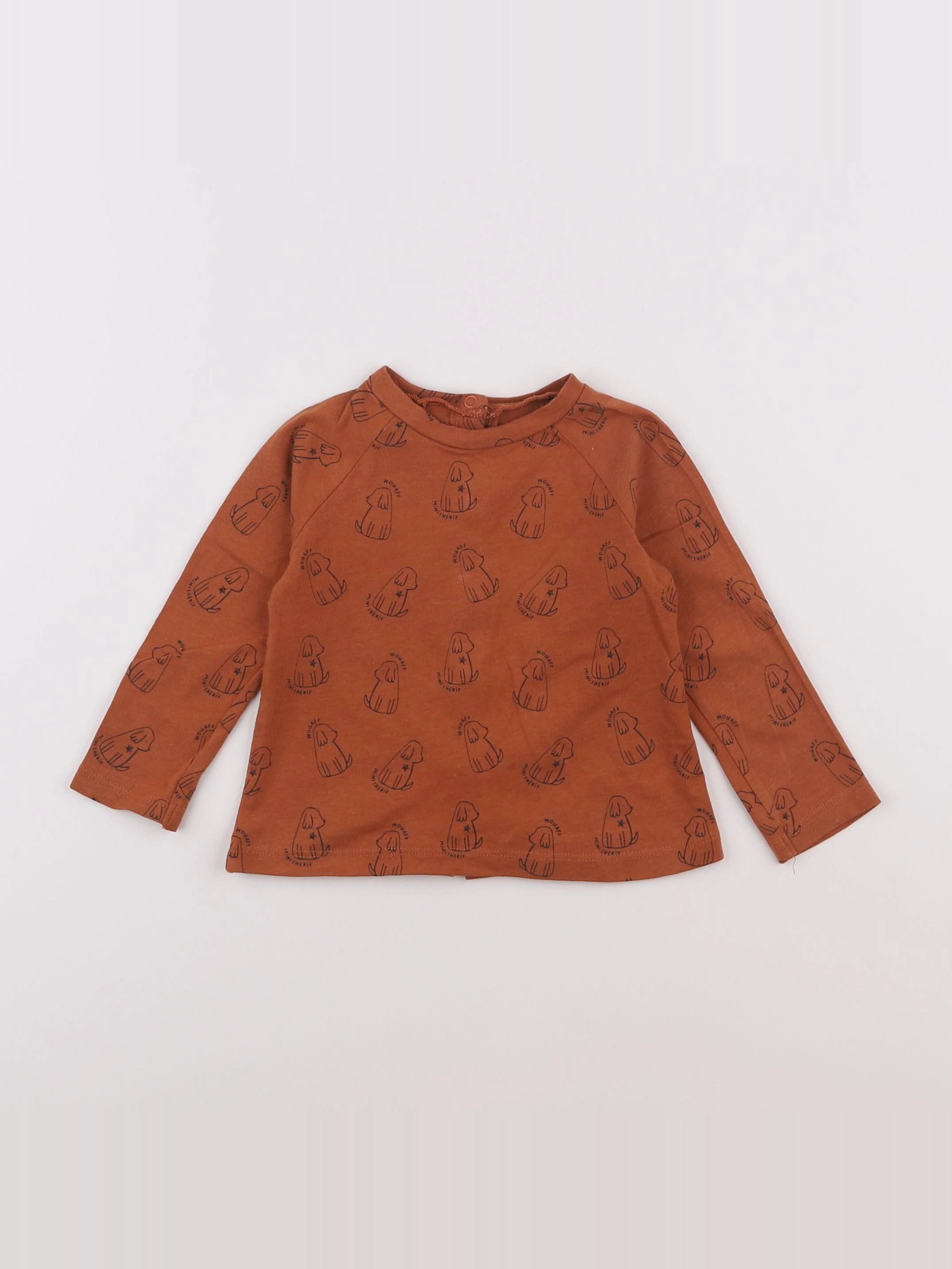 Vertbaudet - tee-shirt orange - 9 mois