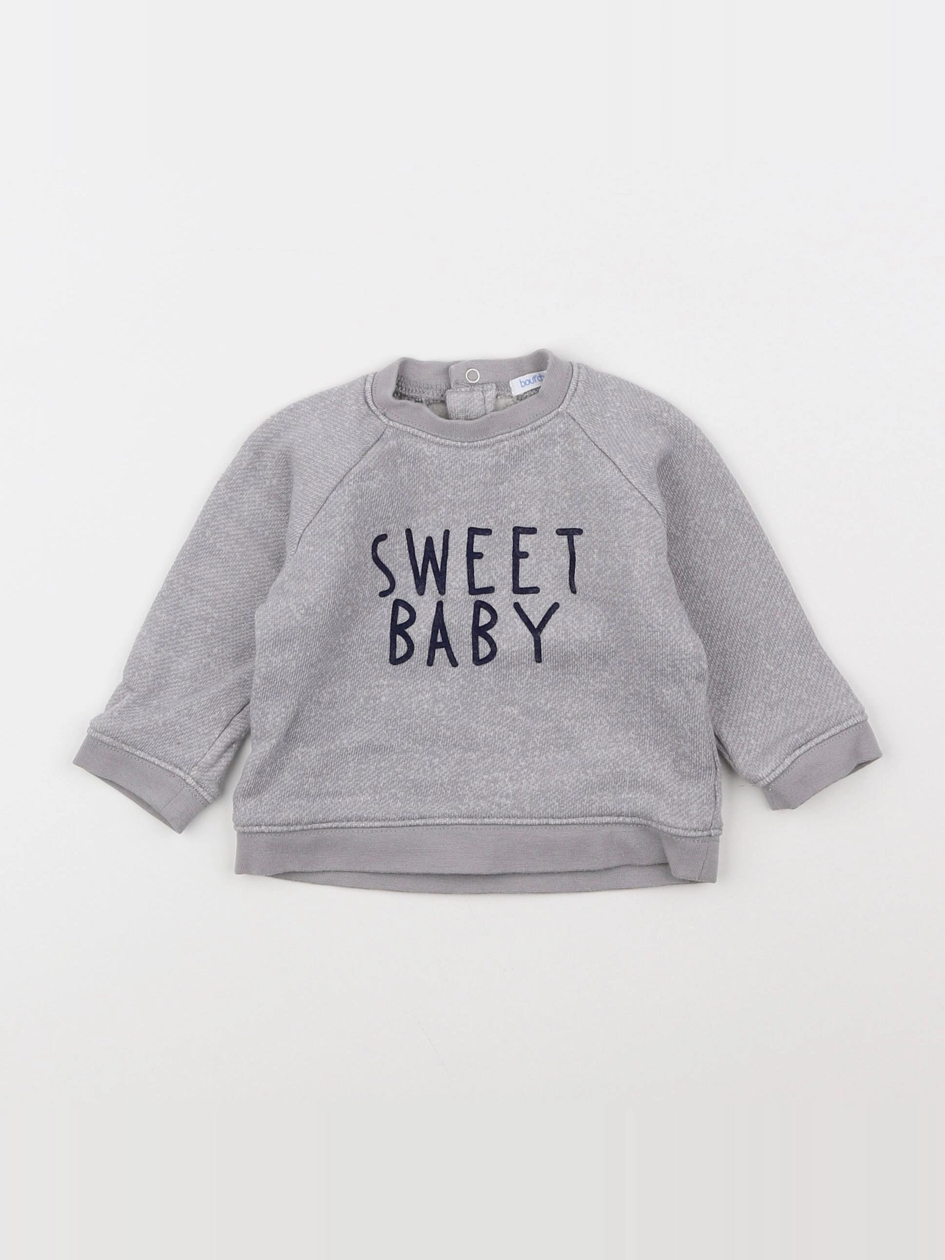 Boutchou - sweat gris - 6 mois