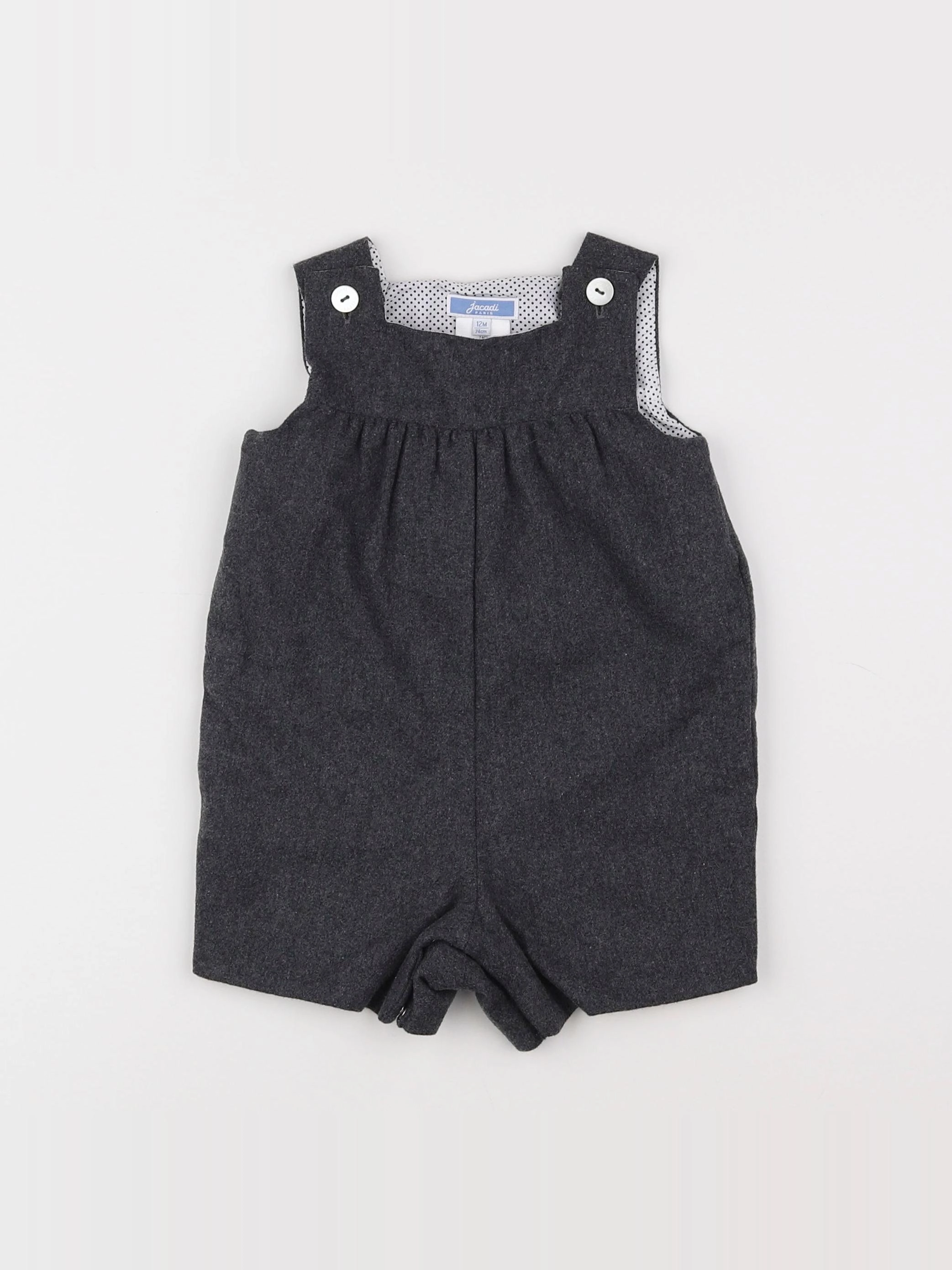 Jacadi - salopette gris - 12 mois