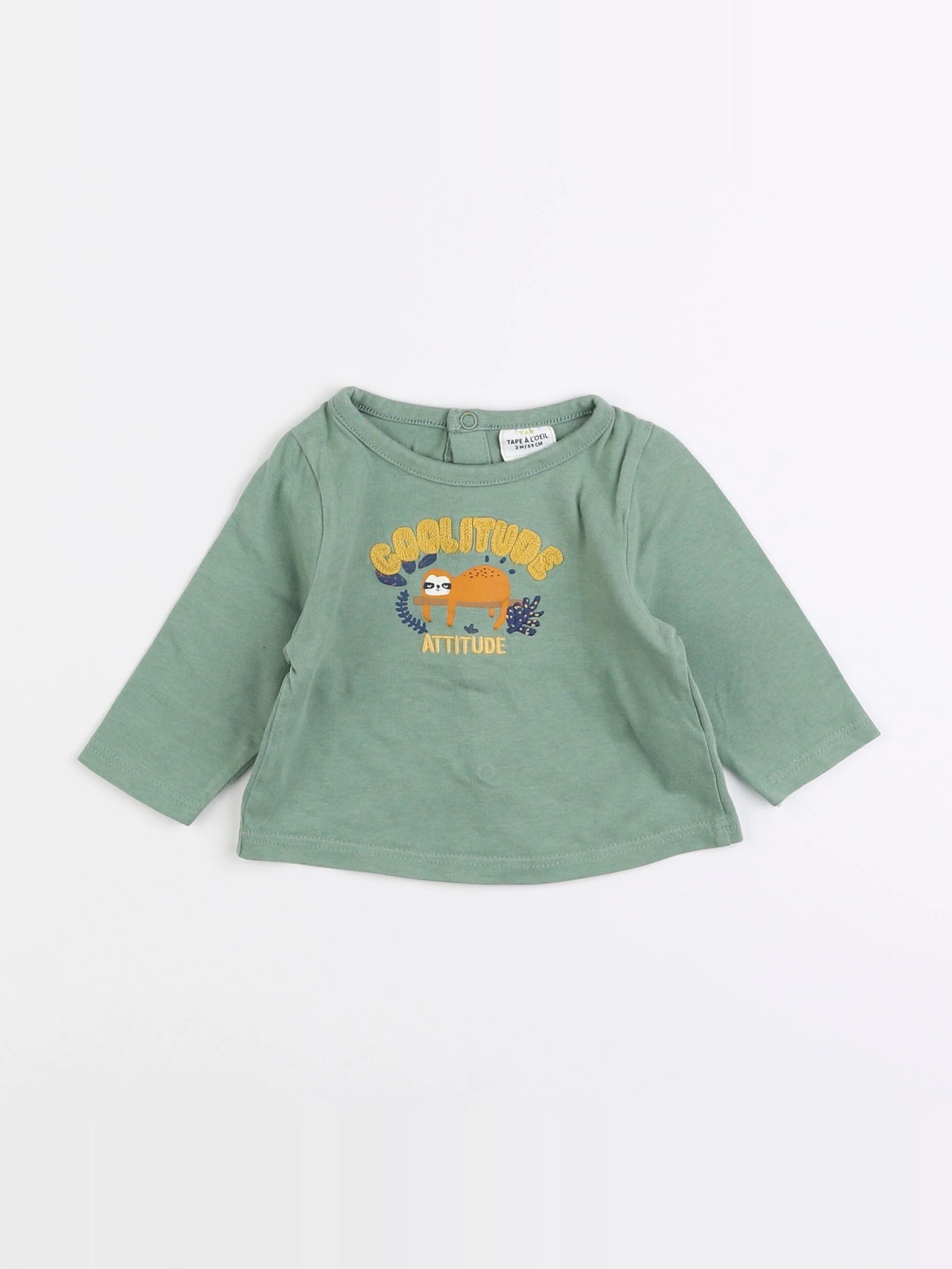 Tape à l'oeil - tee-shirt vert - 3 mois