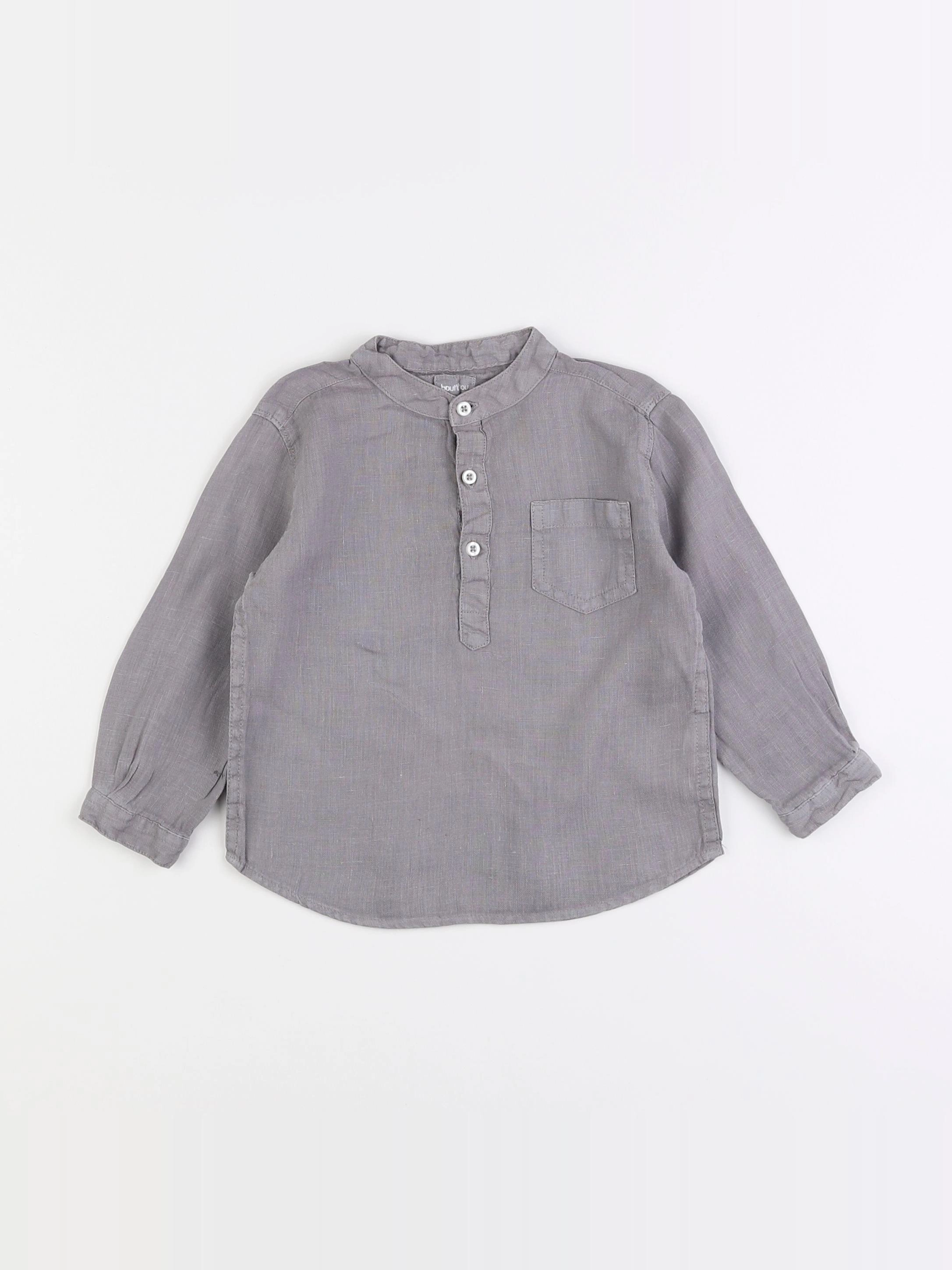 Boutchou - chemise gris - 18 mois