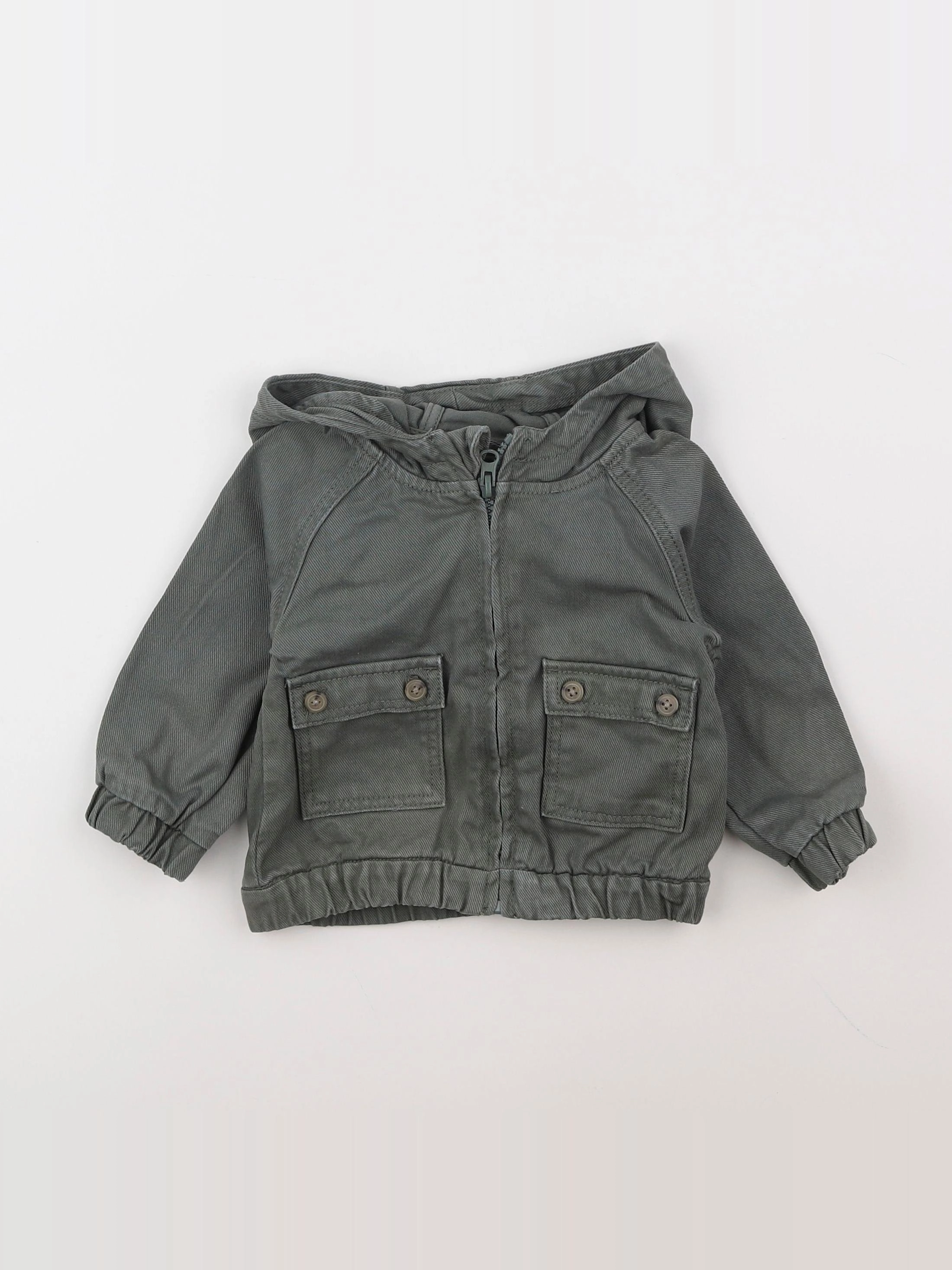 Vertbaudet - veste vert - 12 mois