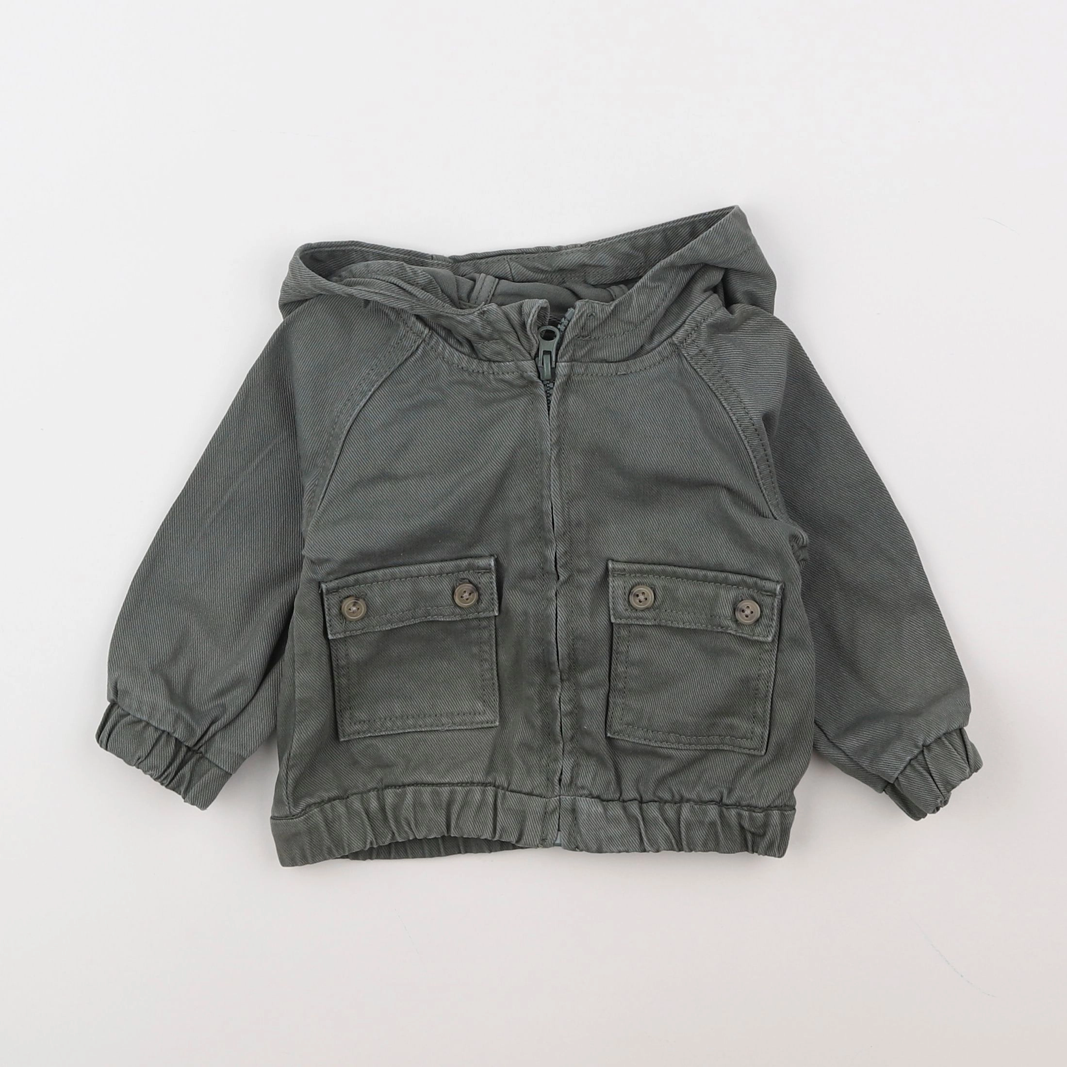 Vertbaudet - veste vert - 12 mois