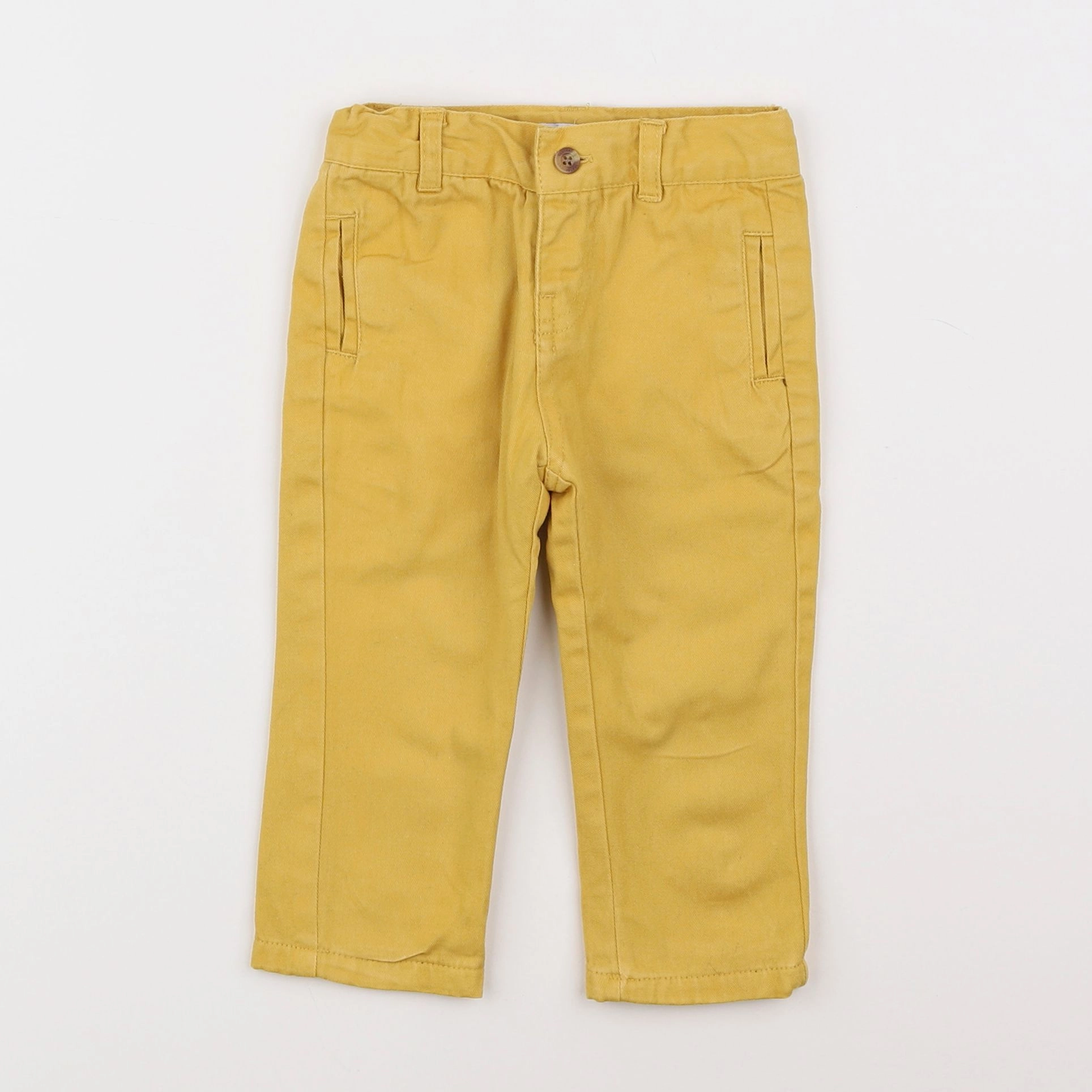 Vertbaudet - pantalon jaune - 6 mois