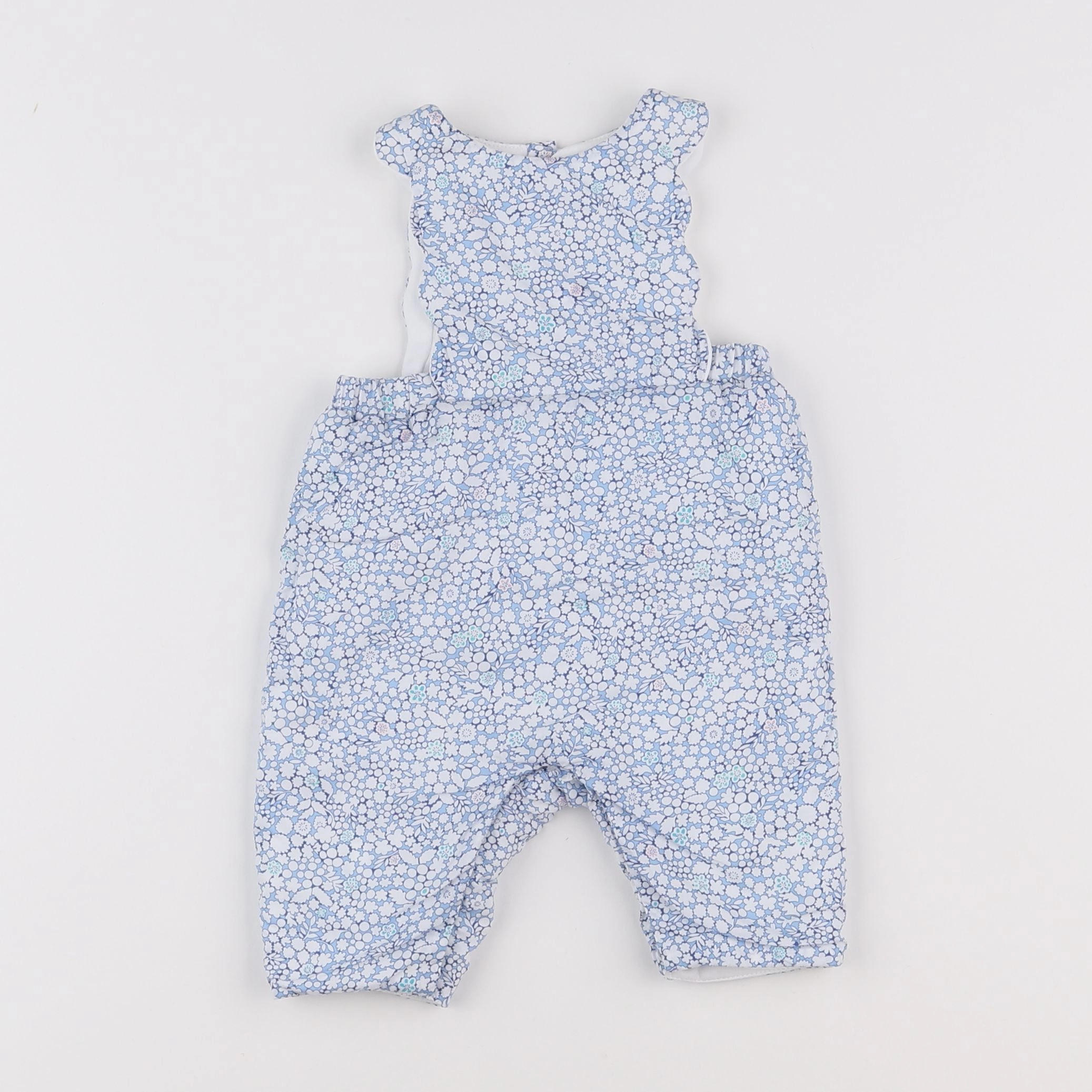 Jacadi - combinaison doublé, liberty bleu - 3 mois