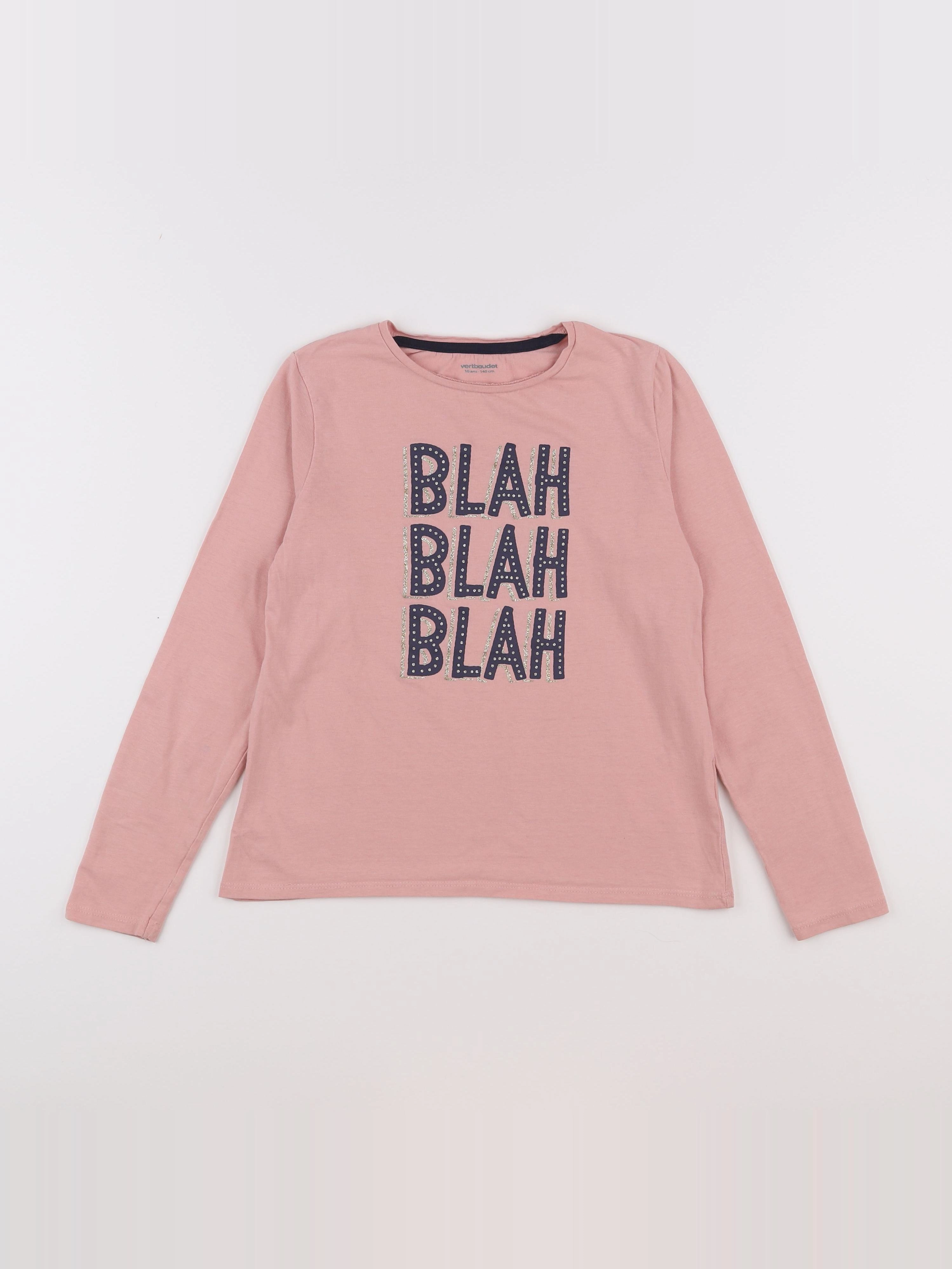 Vertbaudet - tee-shirt rose - 10 ans