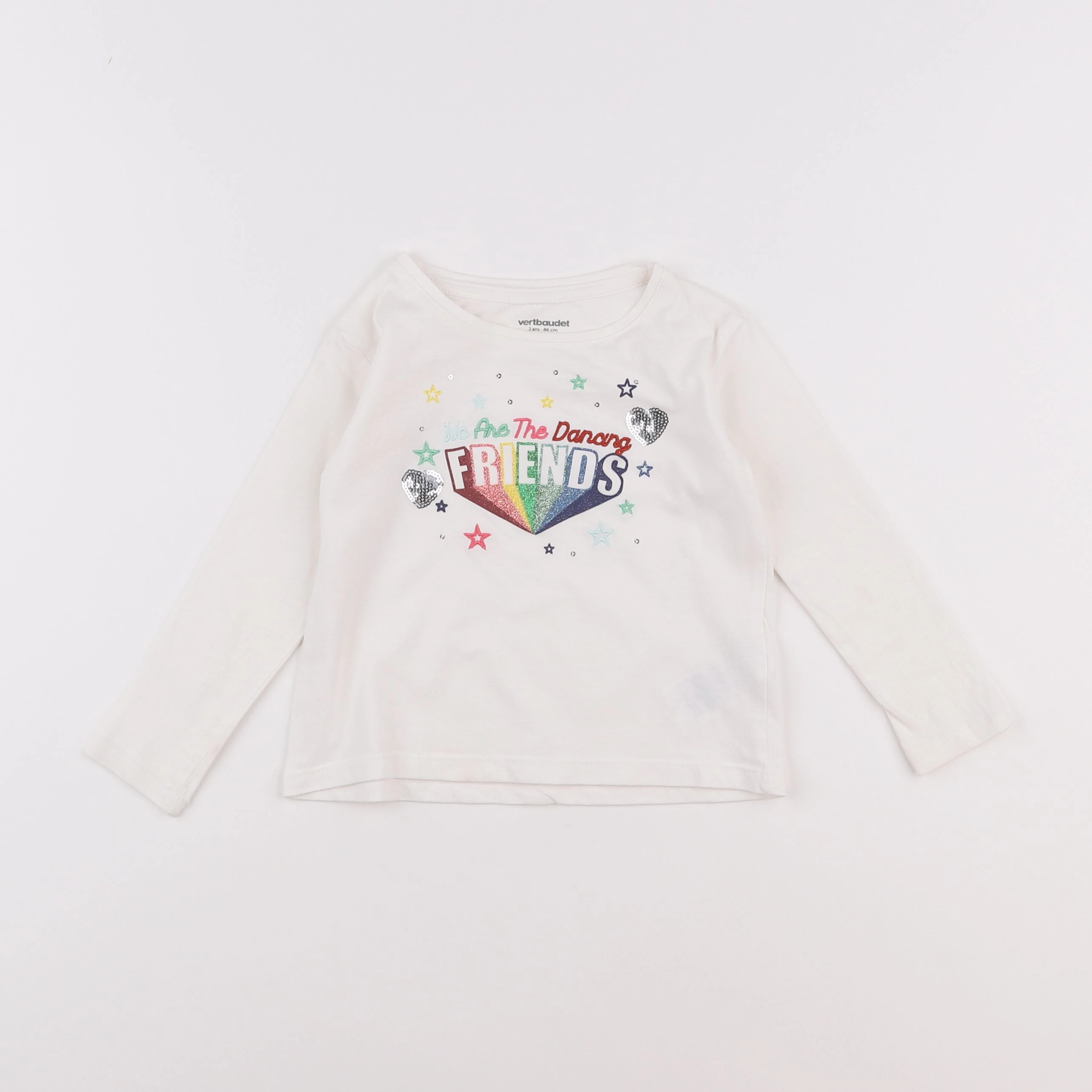 Vertbaudet - tee-shirt multicolore - 2 ans