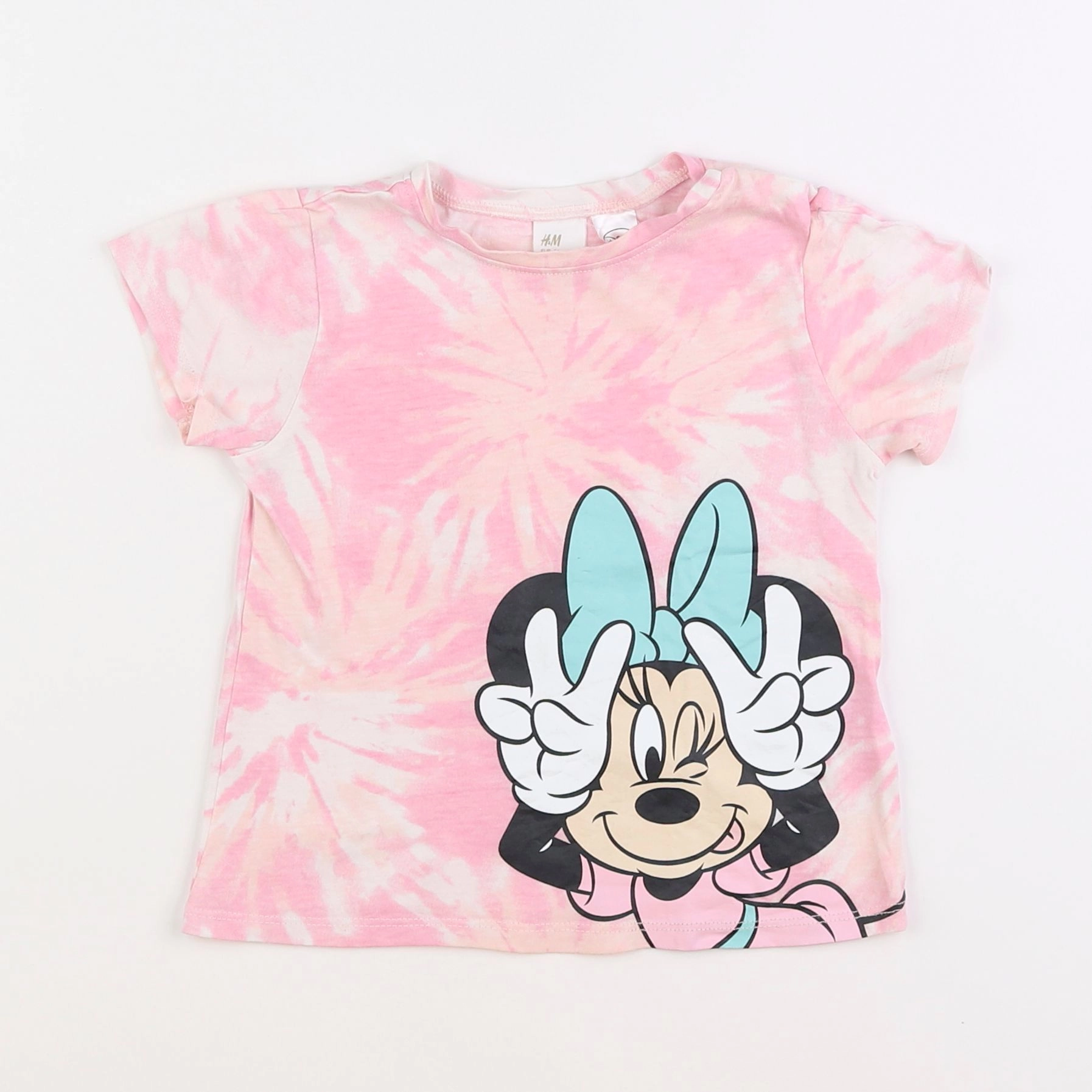 H&M - tee-shirt rose - 12/18 mois