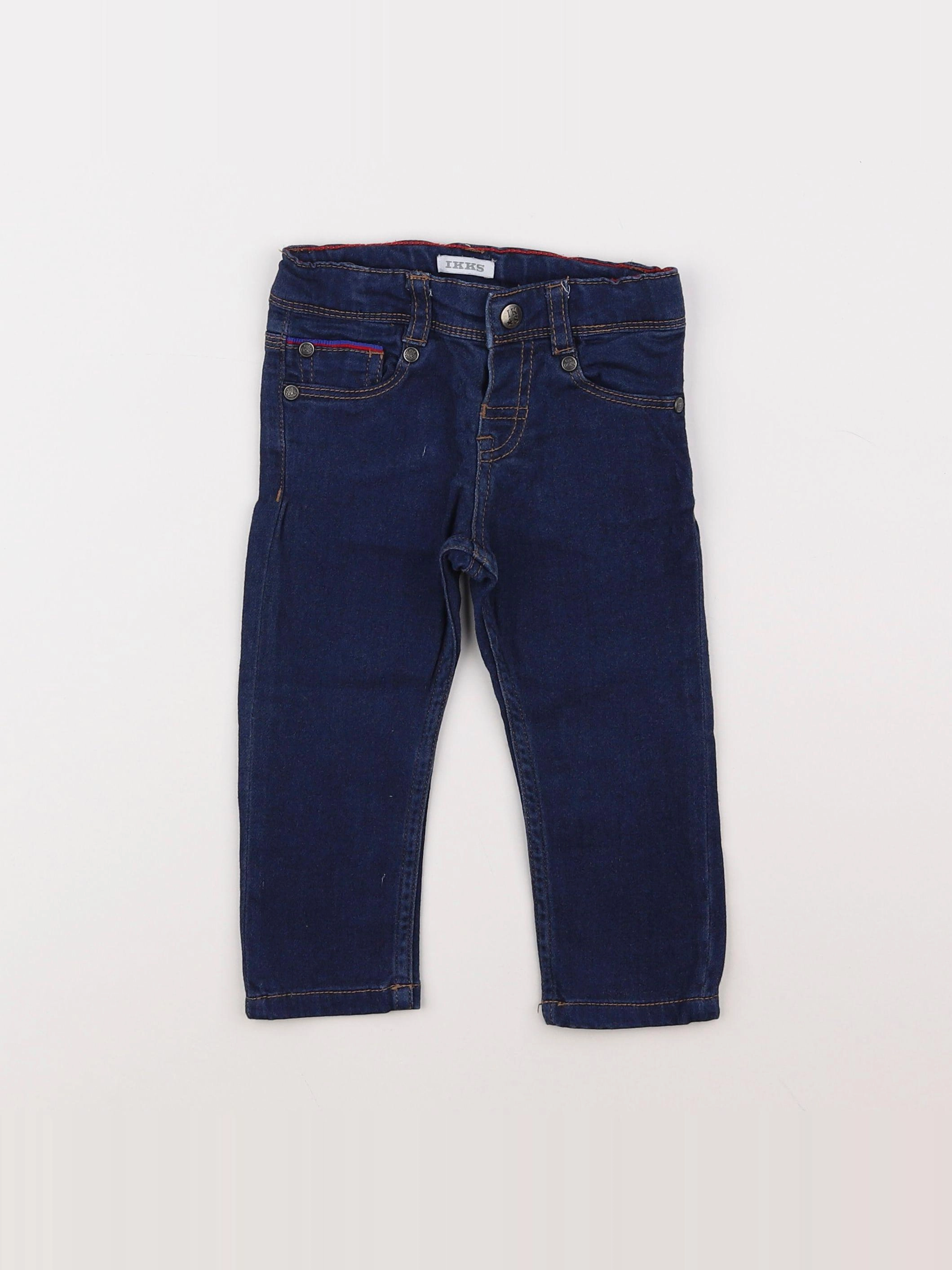 IKKS - pantalon bleu - 12 mois
