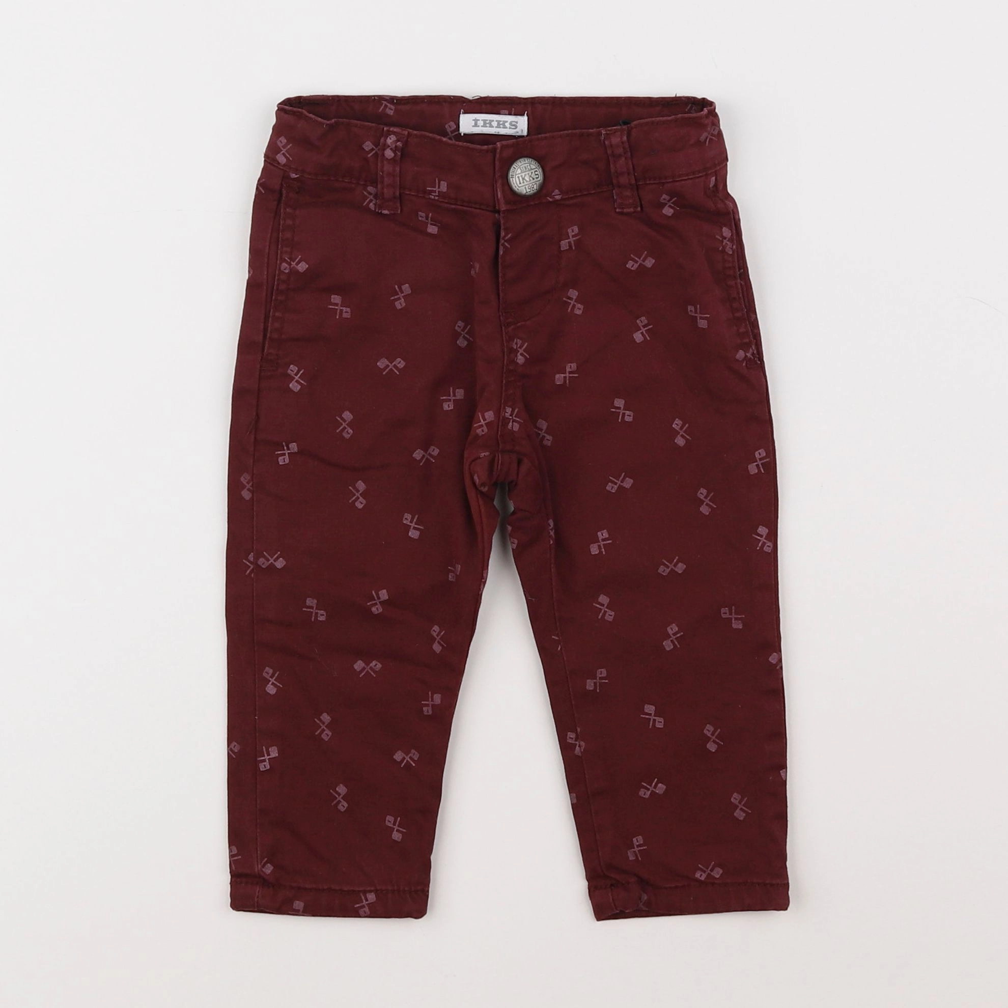 IKKS - pantalon rouge - 6 mois