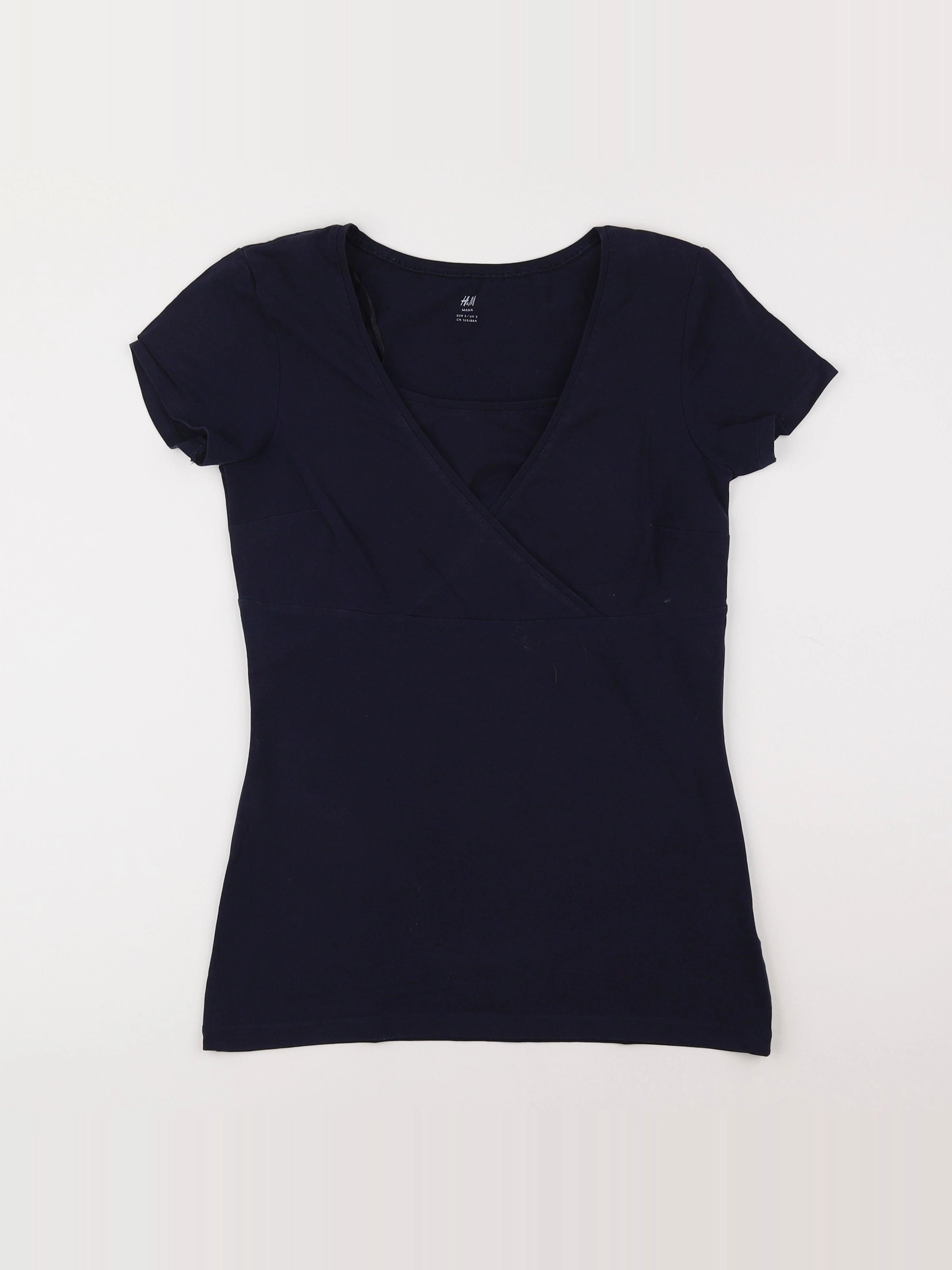 H&M - tee-shirt grossesse bleu - 38