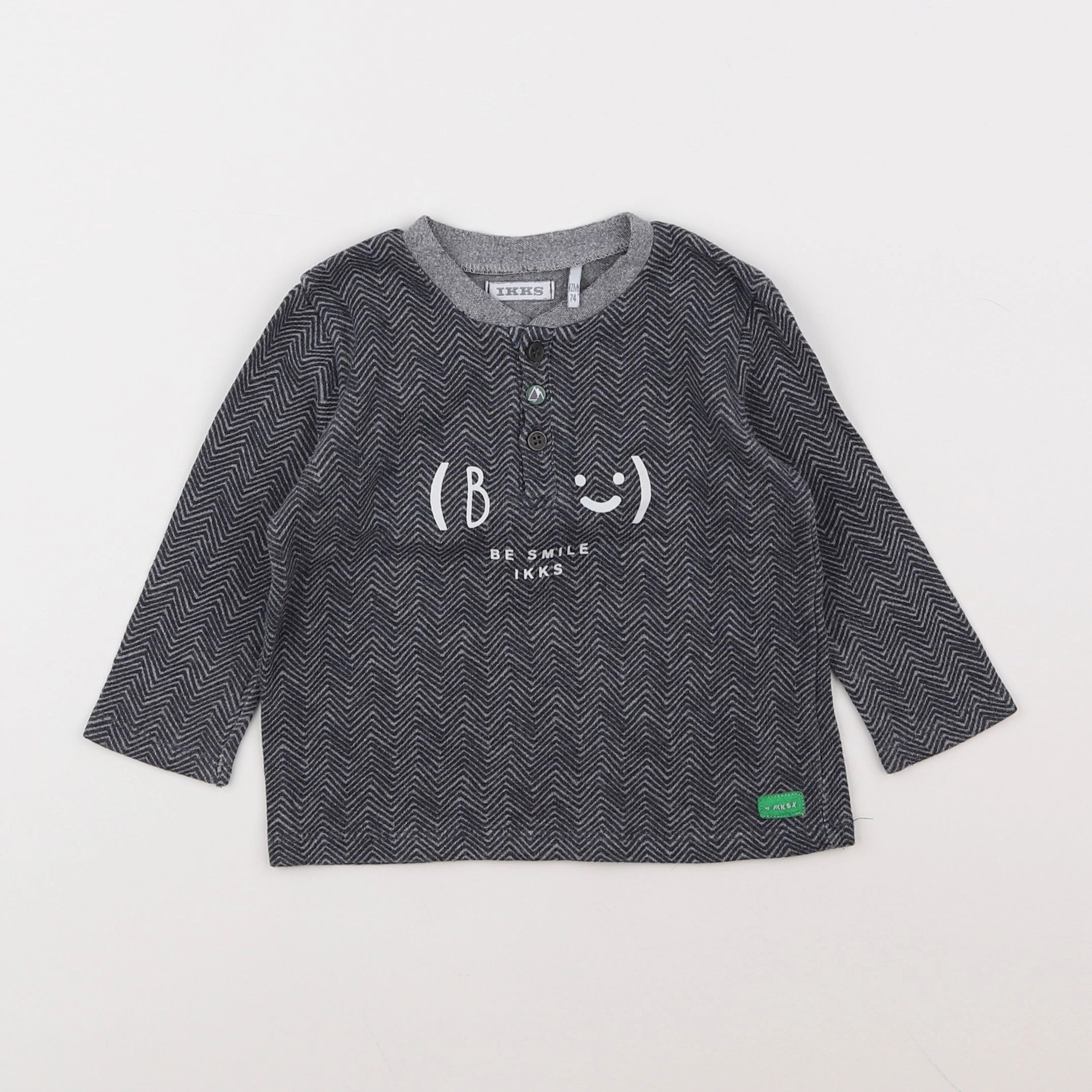 IKKS - tee-shirt gris - 12 mois