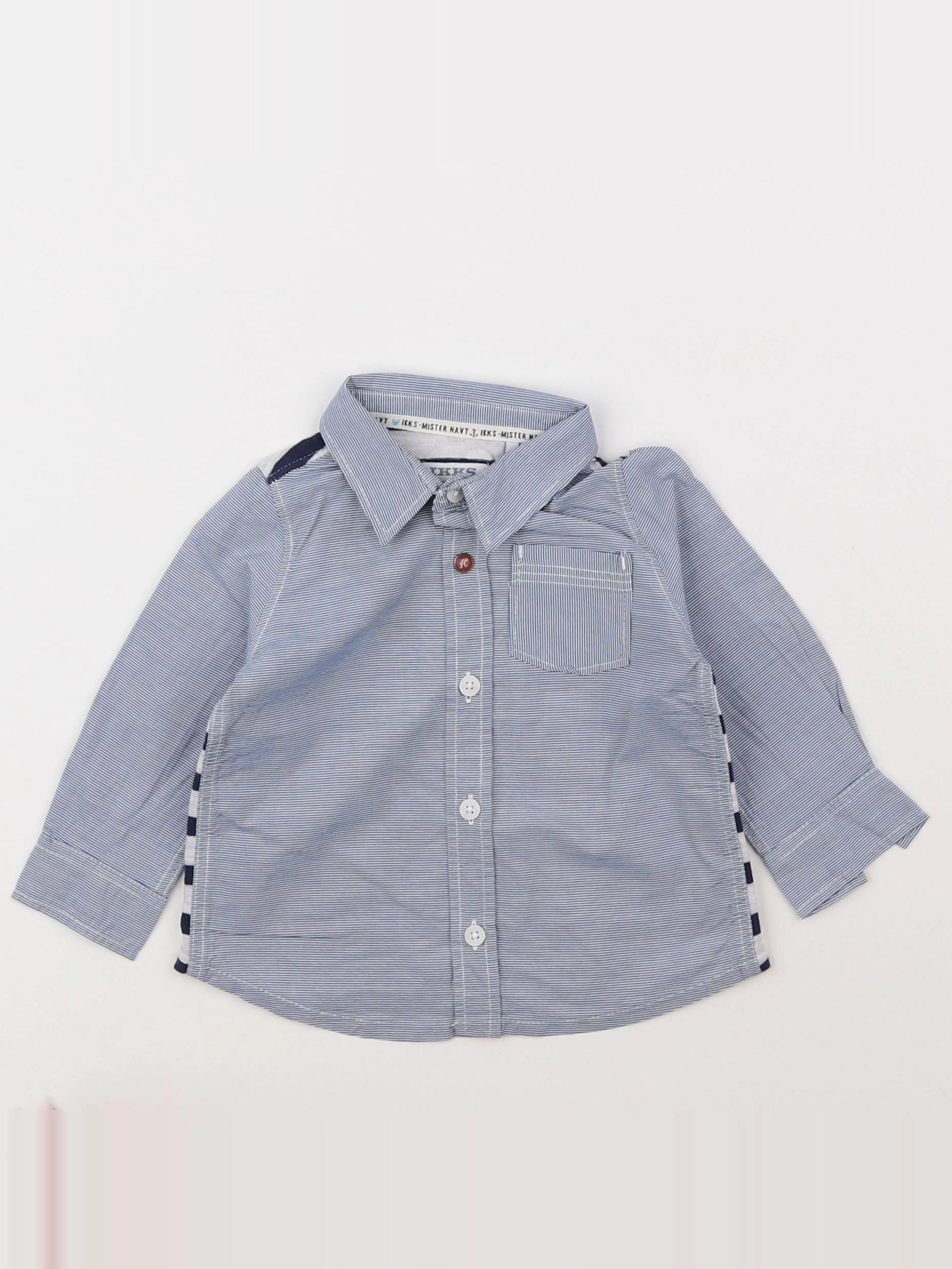 IKKS - chemise bleu - 6 mois