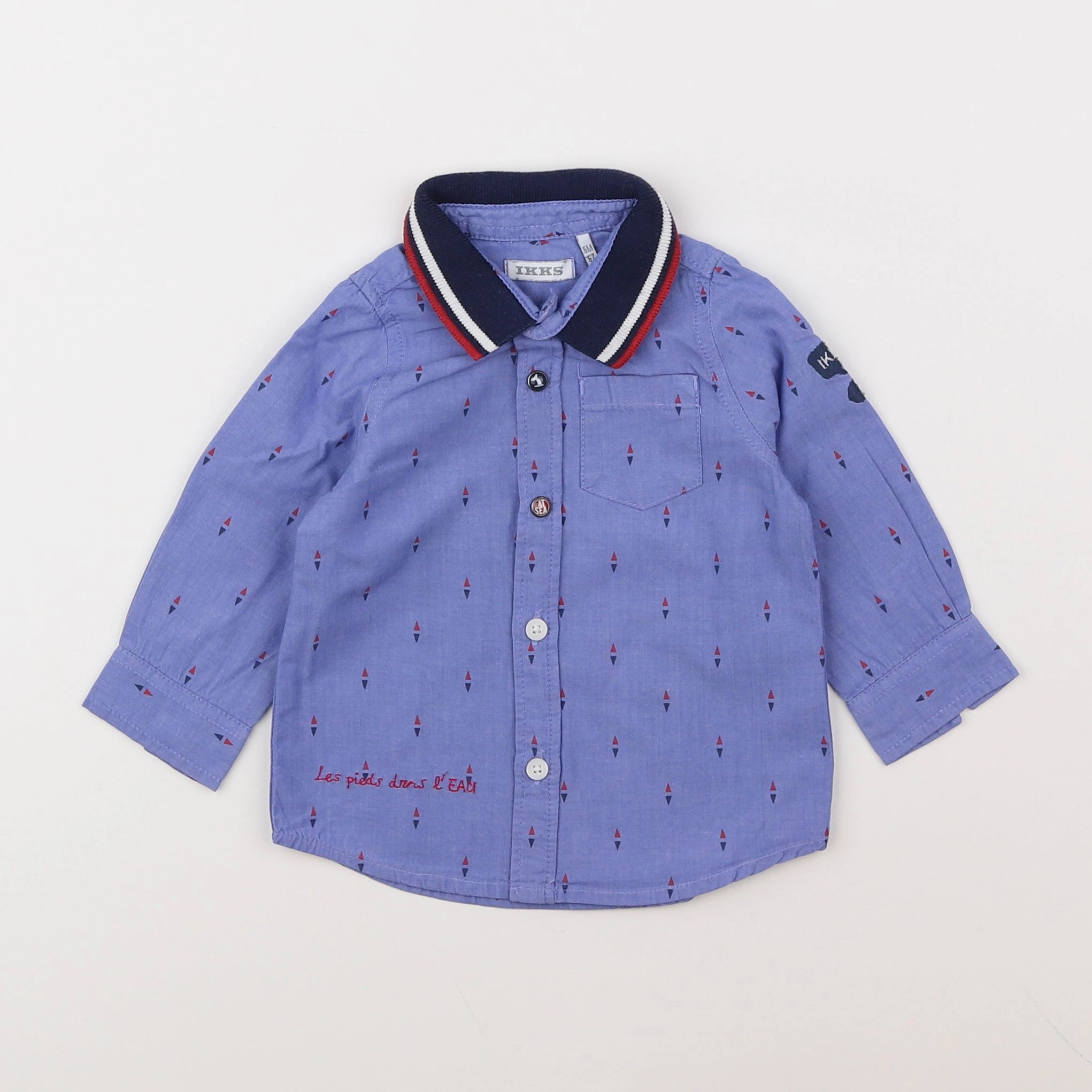 IKKS - chemise bleu - 12 mois