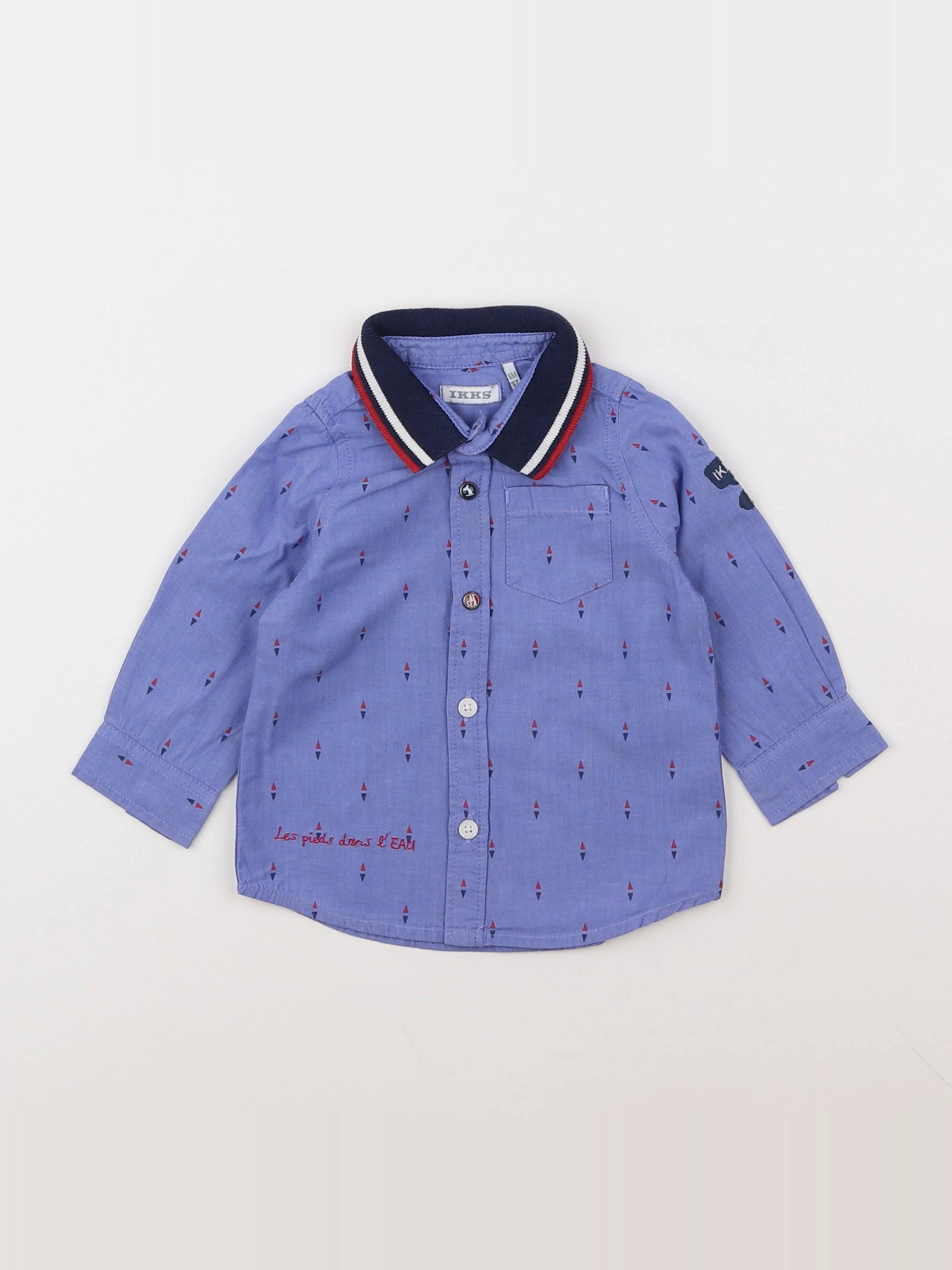IKKS - chemise bleu - 6 mois