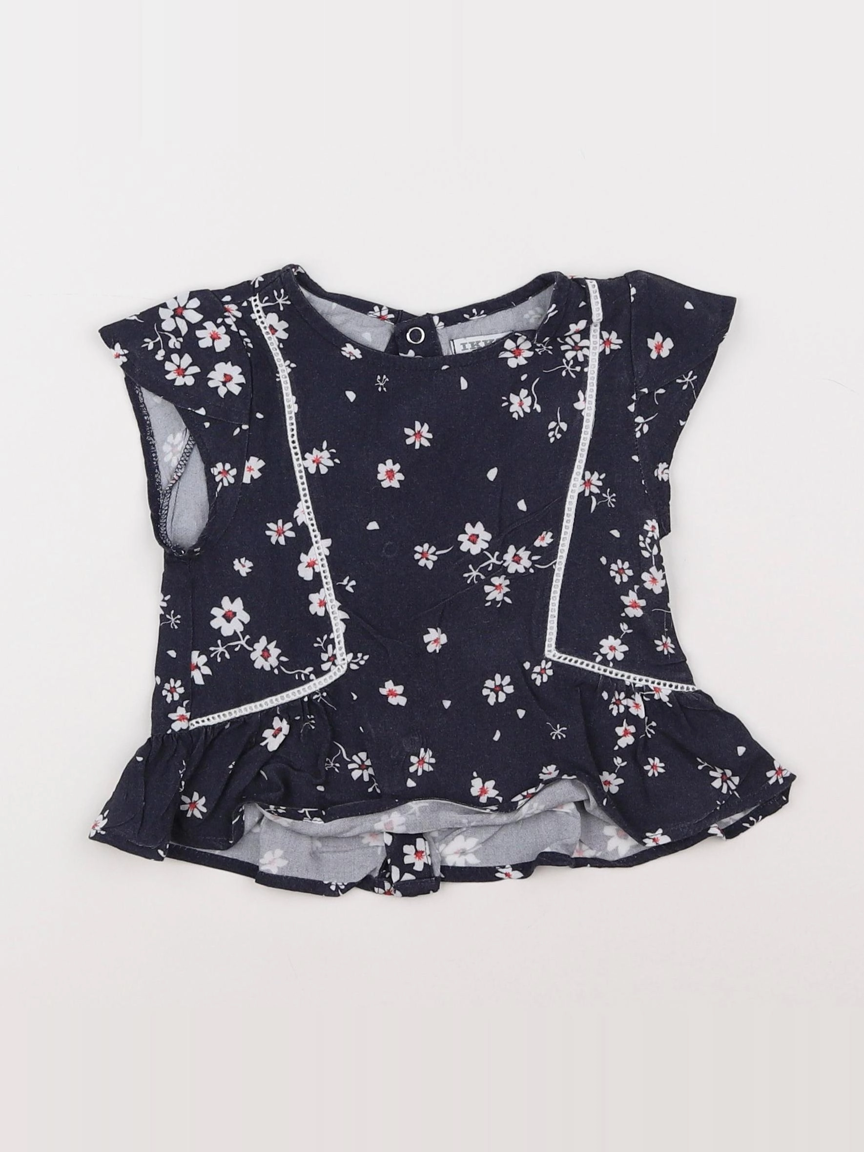 IKKS - blouse bleu - 18 mois