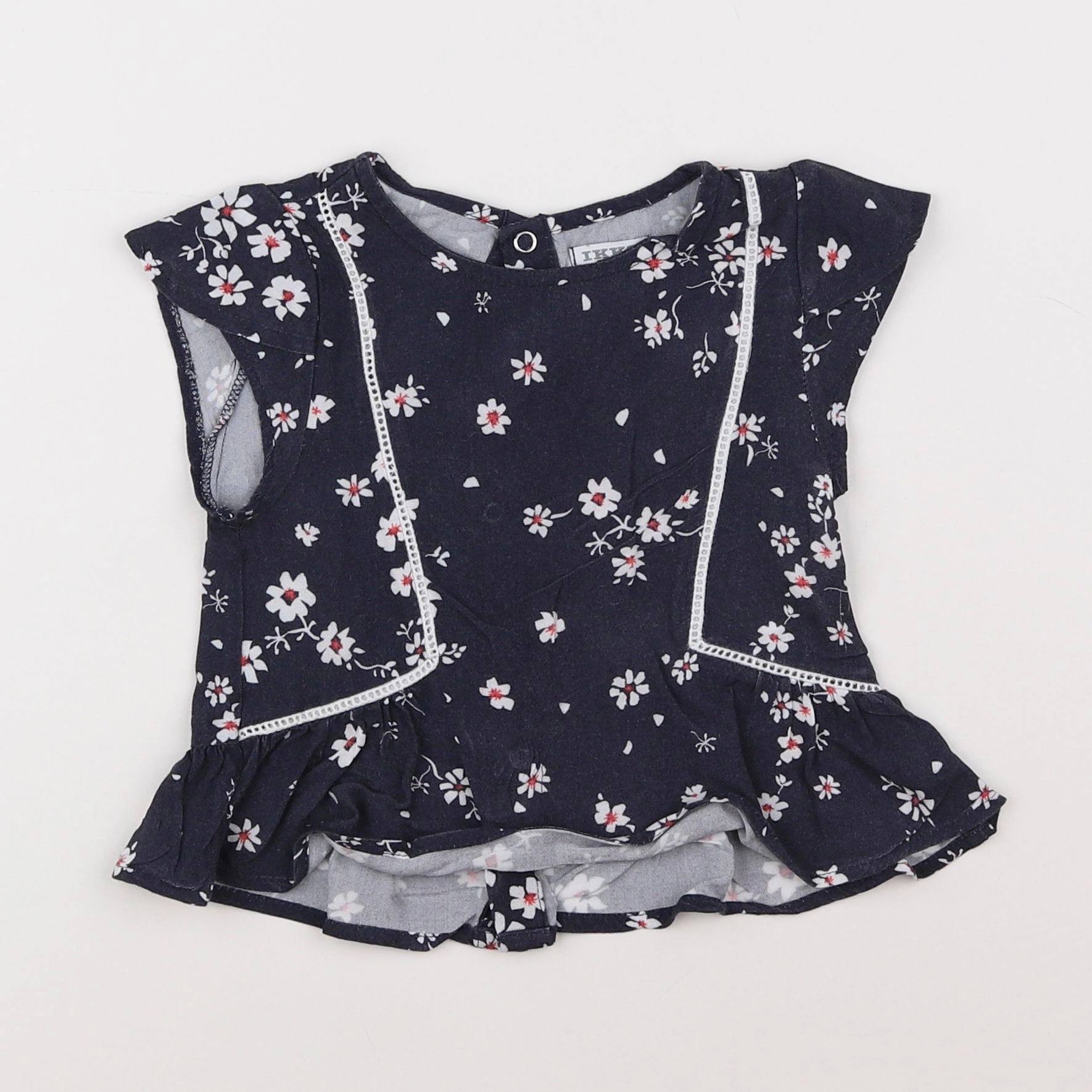 IKKS - blouse bleu - 18 mois