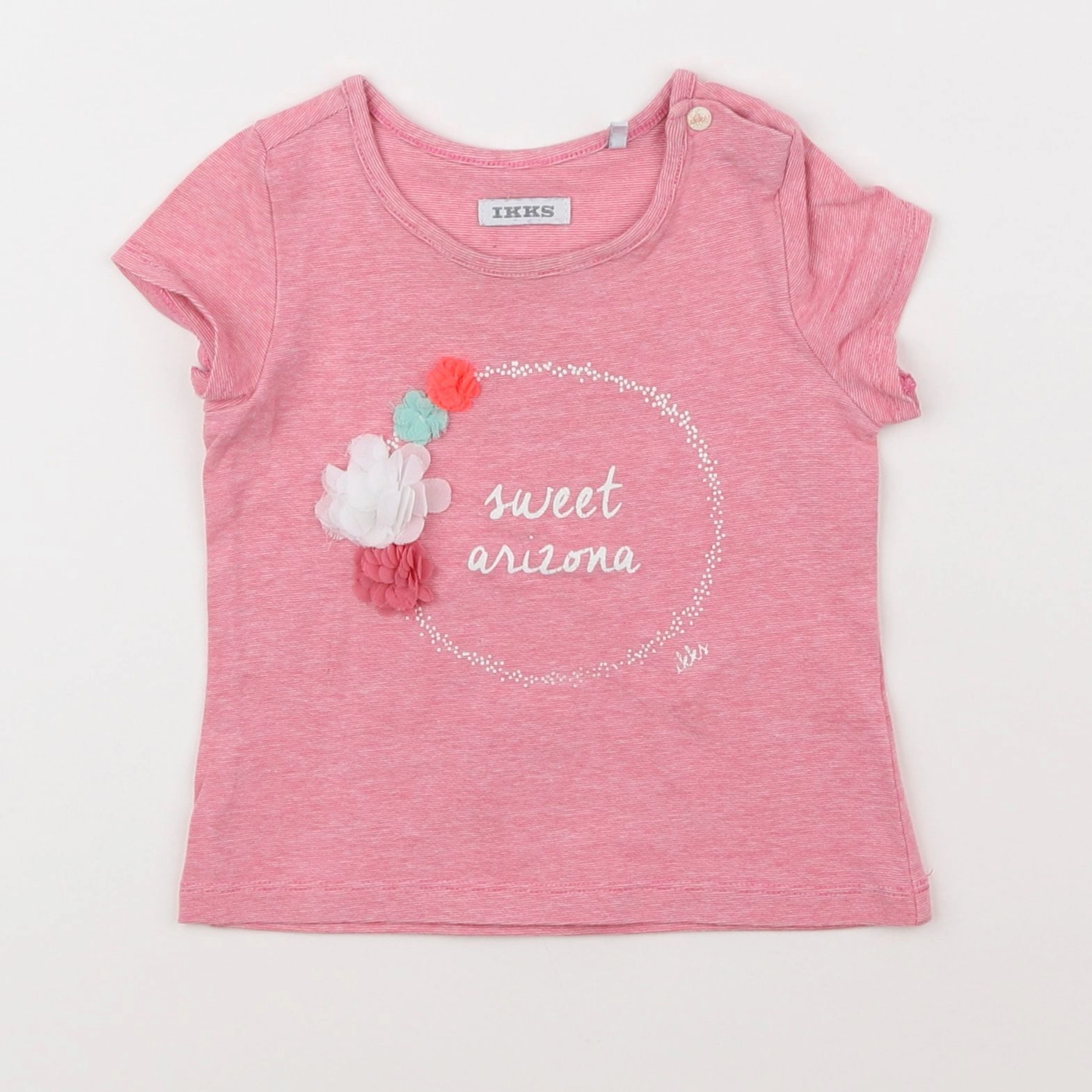 IKKS - tee-shirt rose - 12 mois