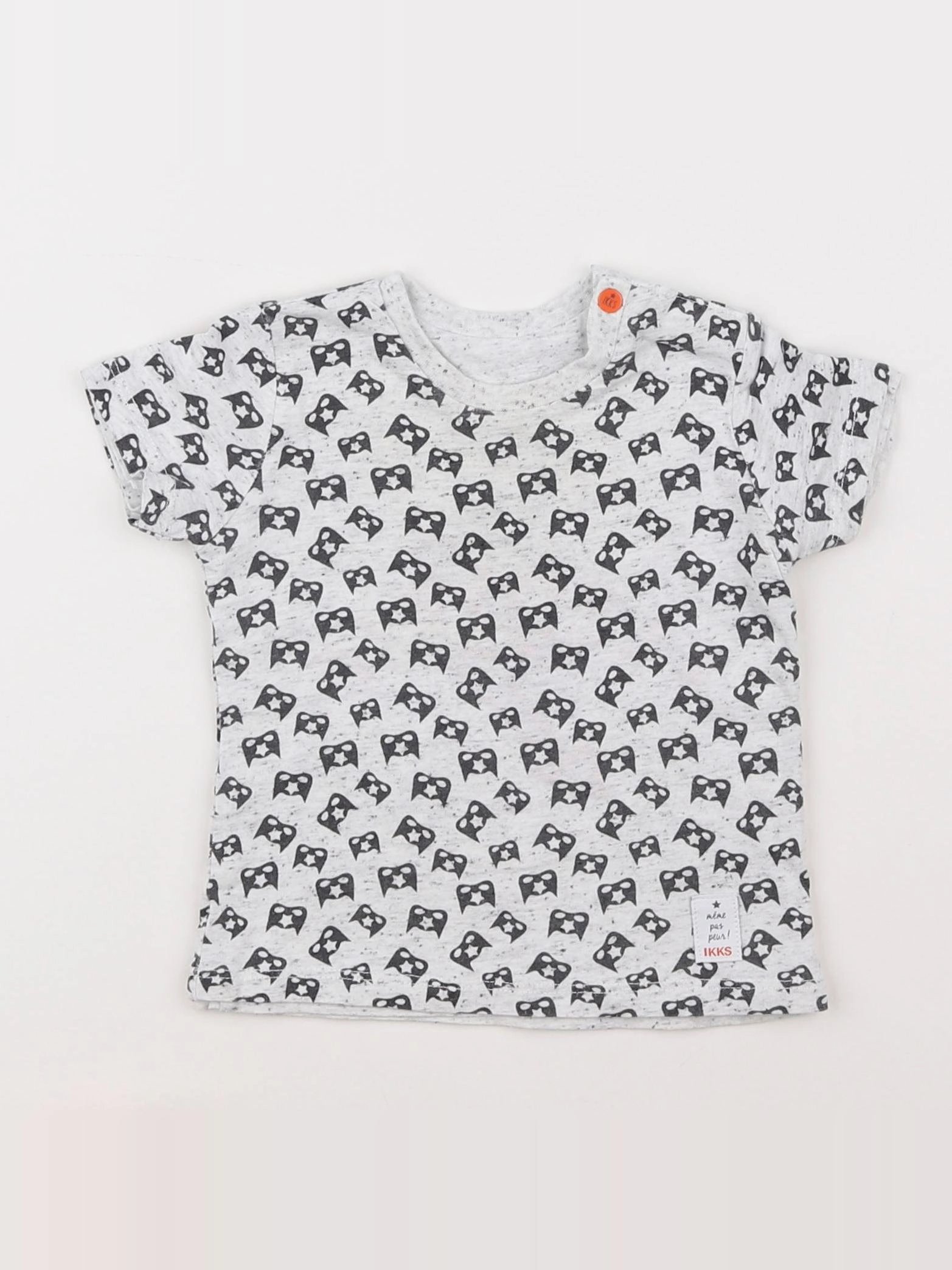 IKKS - tee-shirt réversible gris - 12 mois