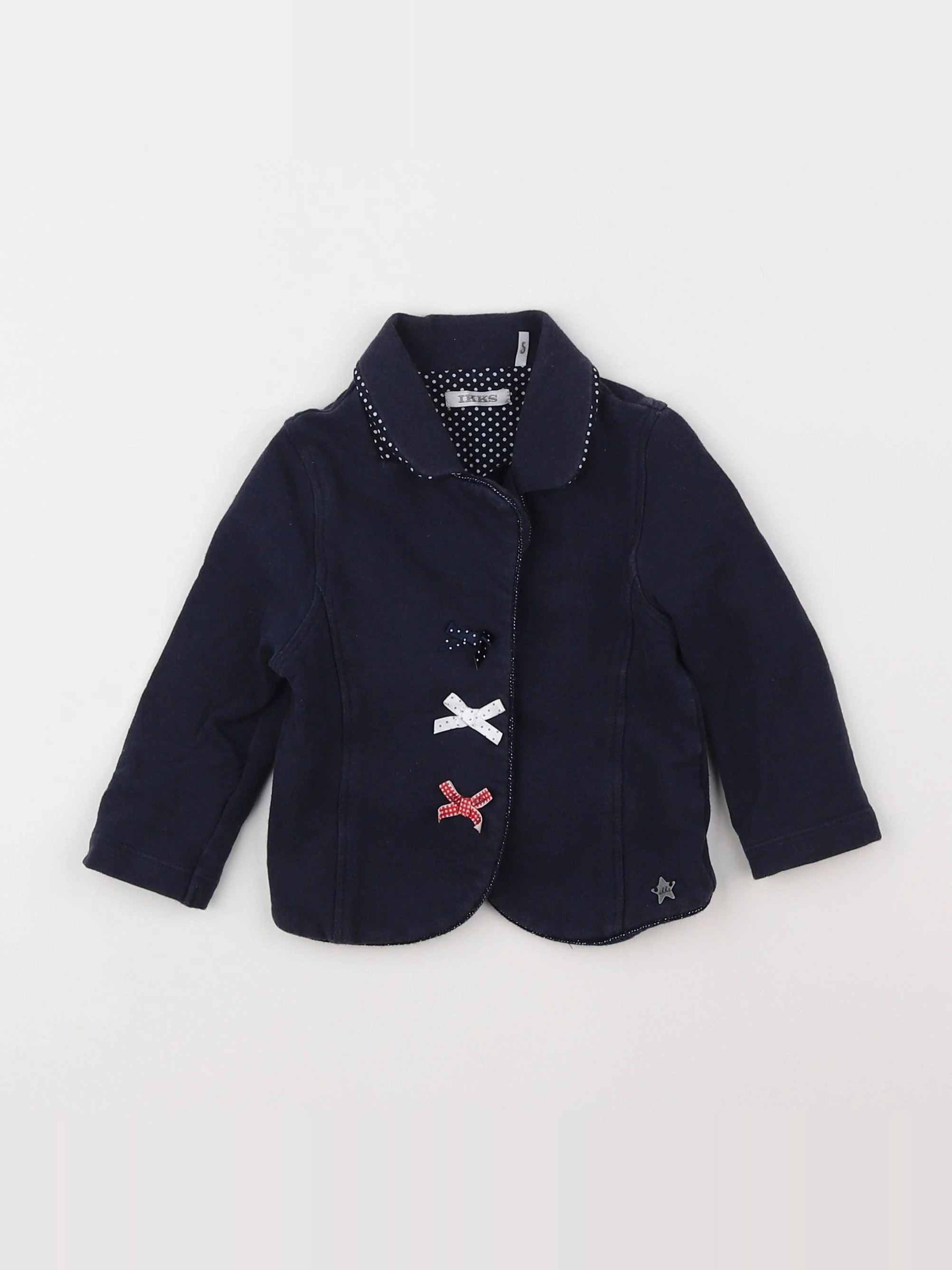 IKKS - sweat bleu - 12 mois