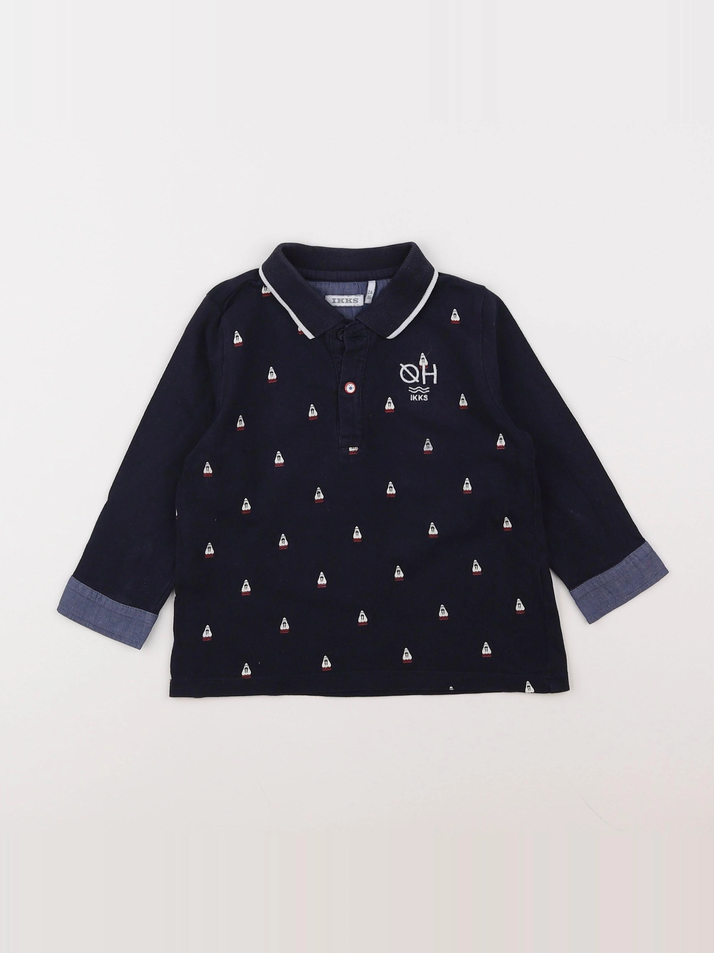 IKKS - tee-shirt bleu - 2 ans