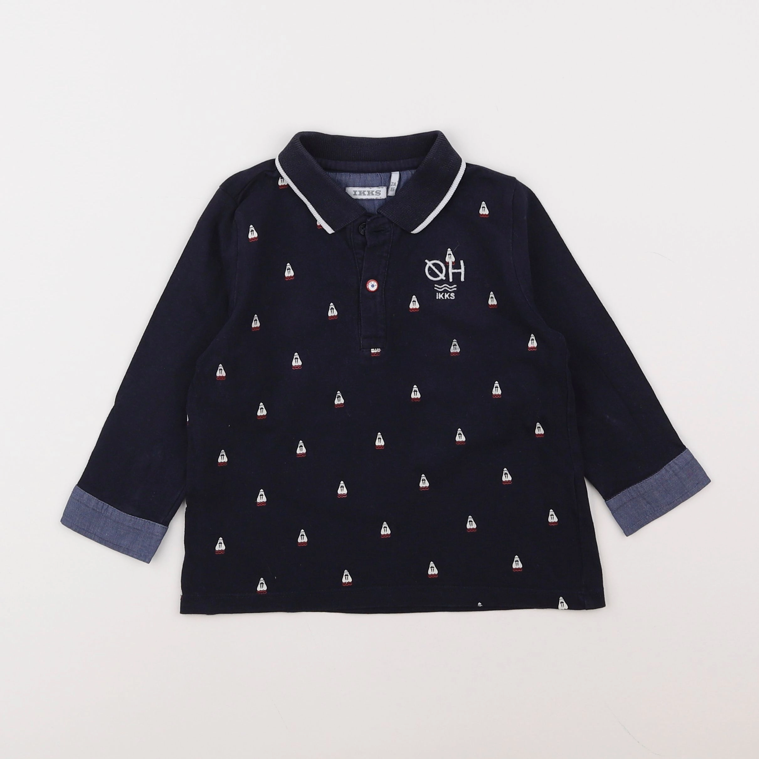 IKKS - tee-shirt bleu - 2 ans