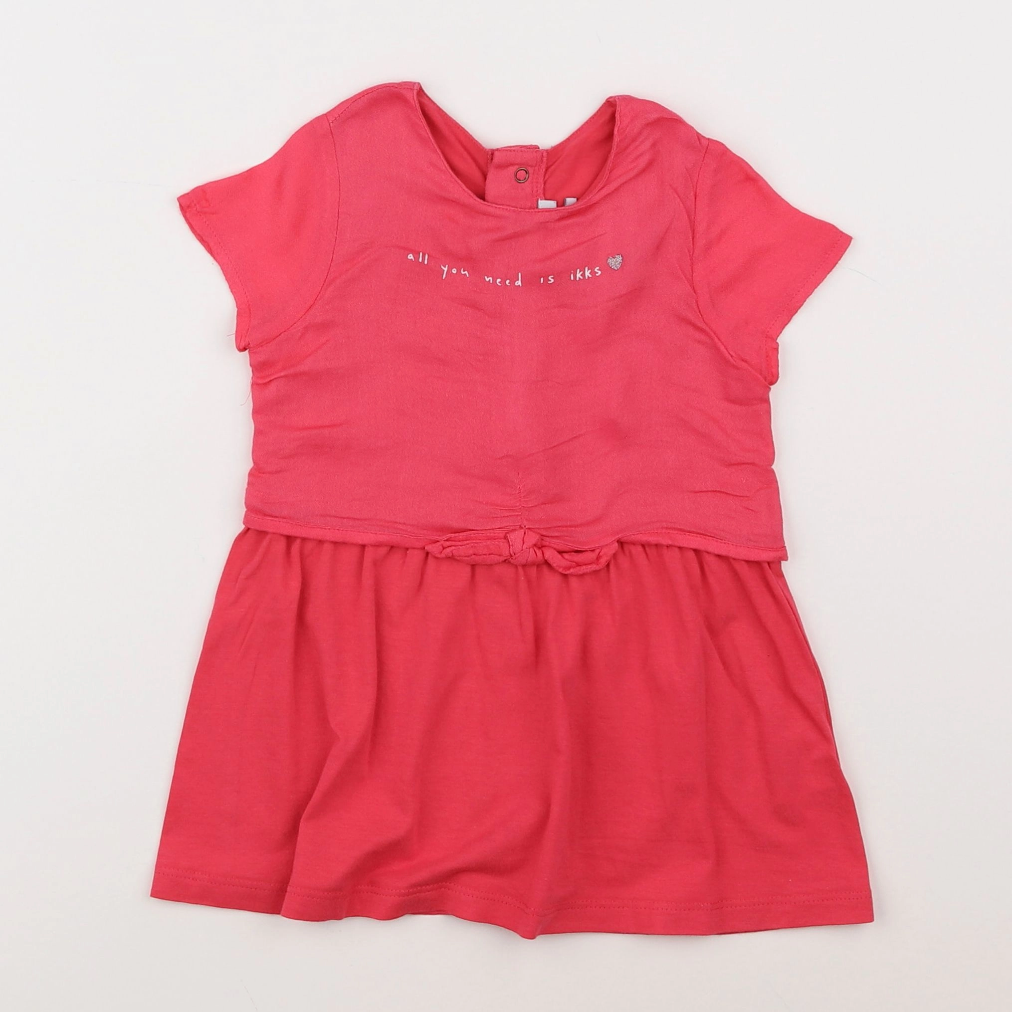 IKKS - robe rose - 12 mois