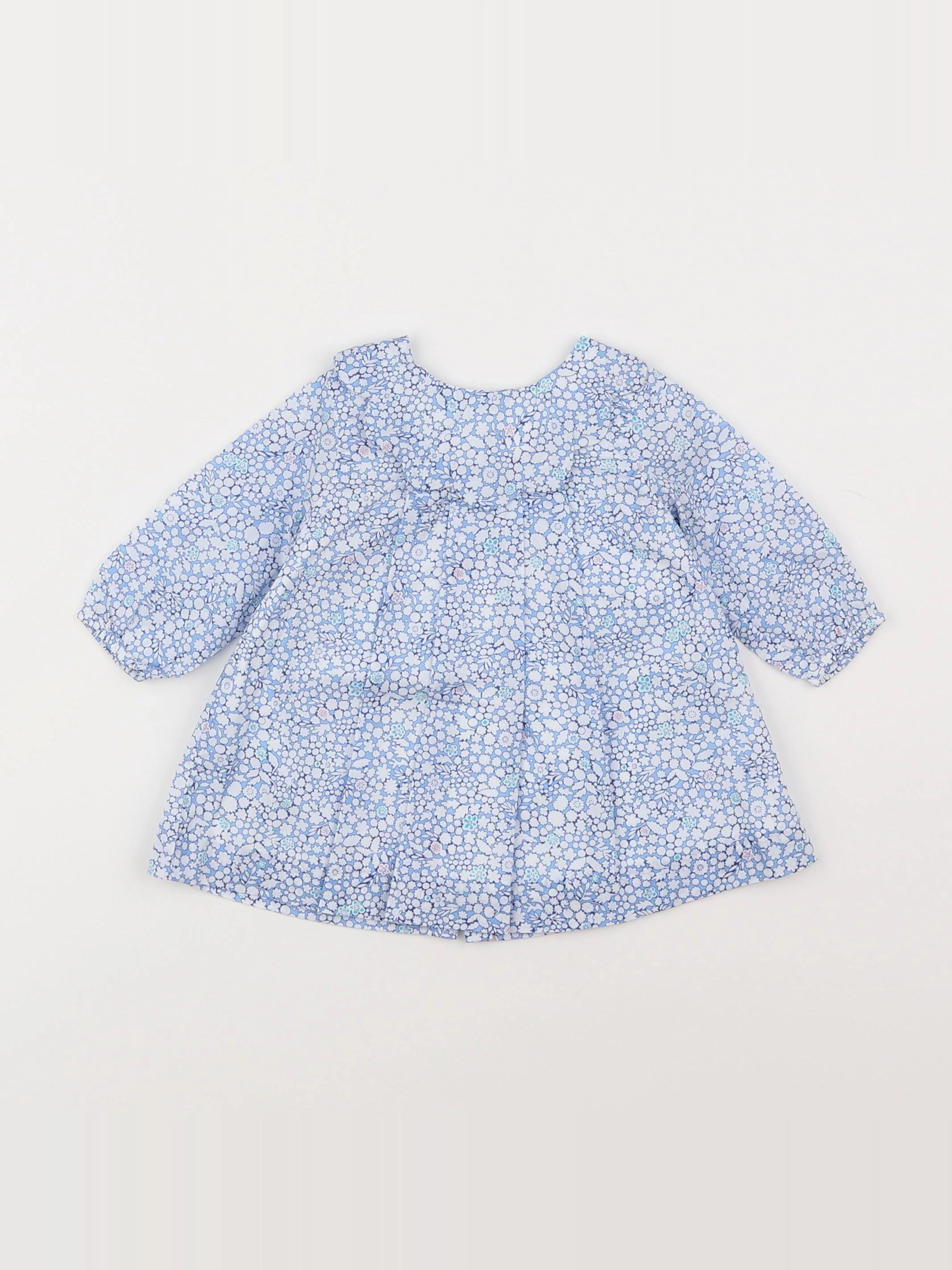 Jacadi - robe liberty bleu - 3 mois