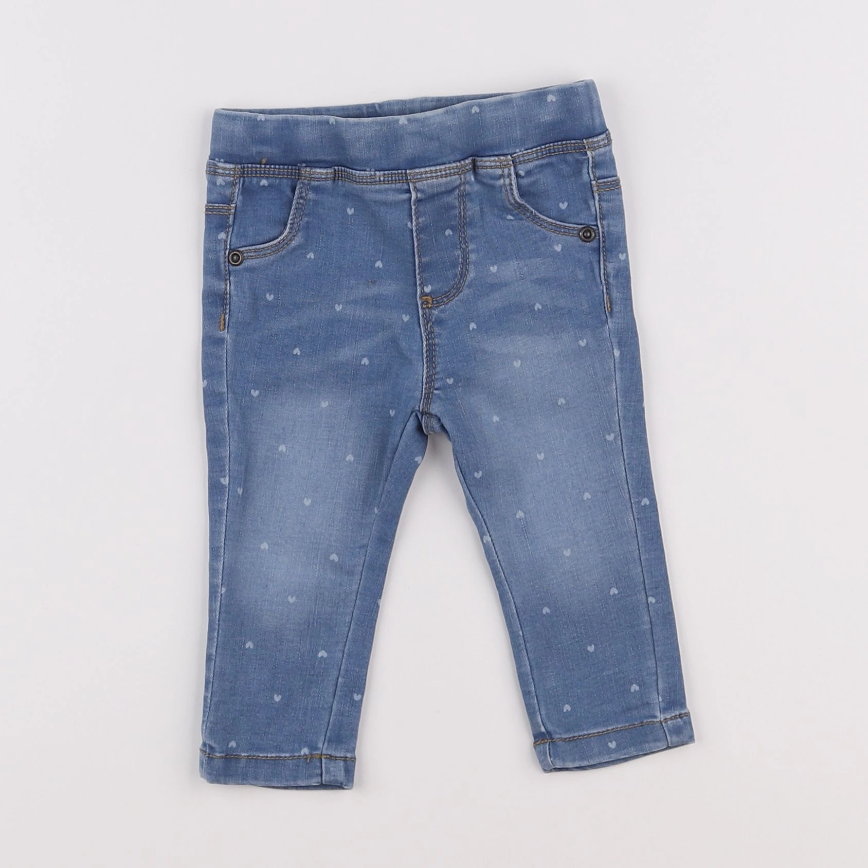 Vertbaudet - jegging bleu - 6 mois