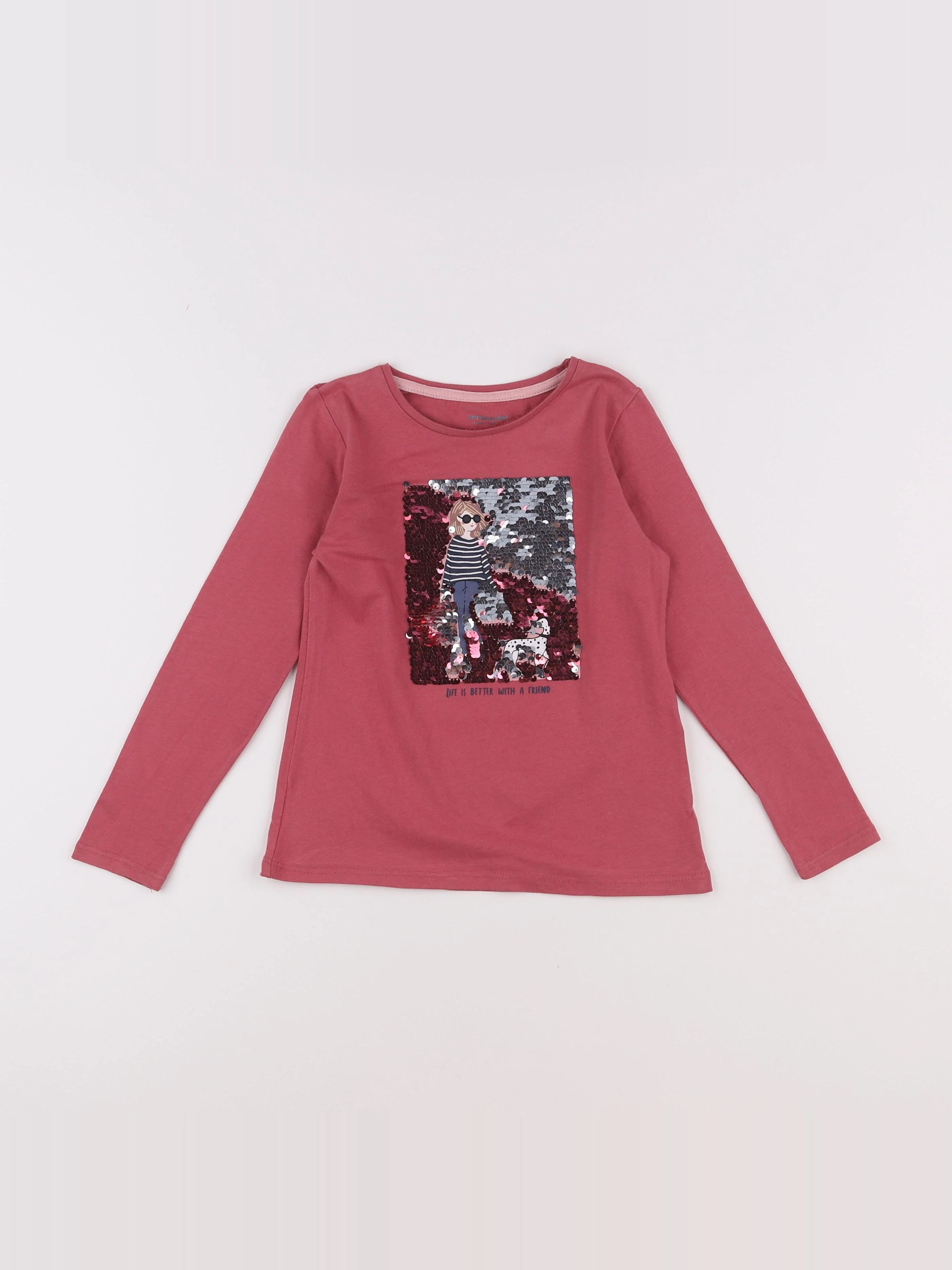Vertbaudet - tee-shirt rose - 4 ans