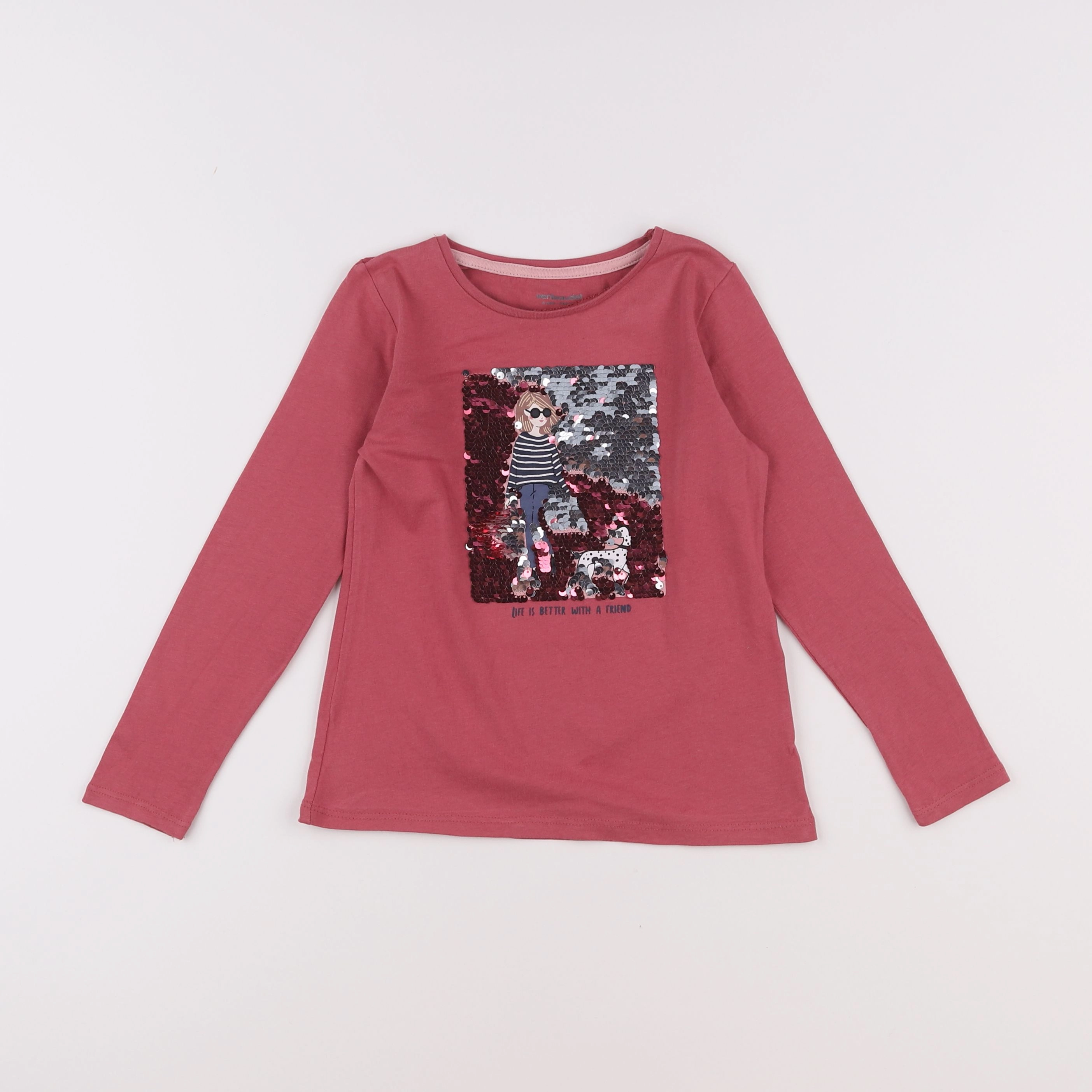 Vertbaudet - tee-shirt rose - 4 ans