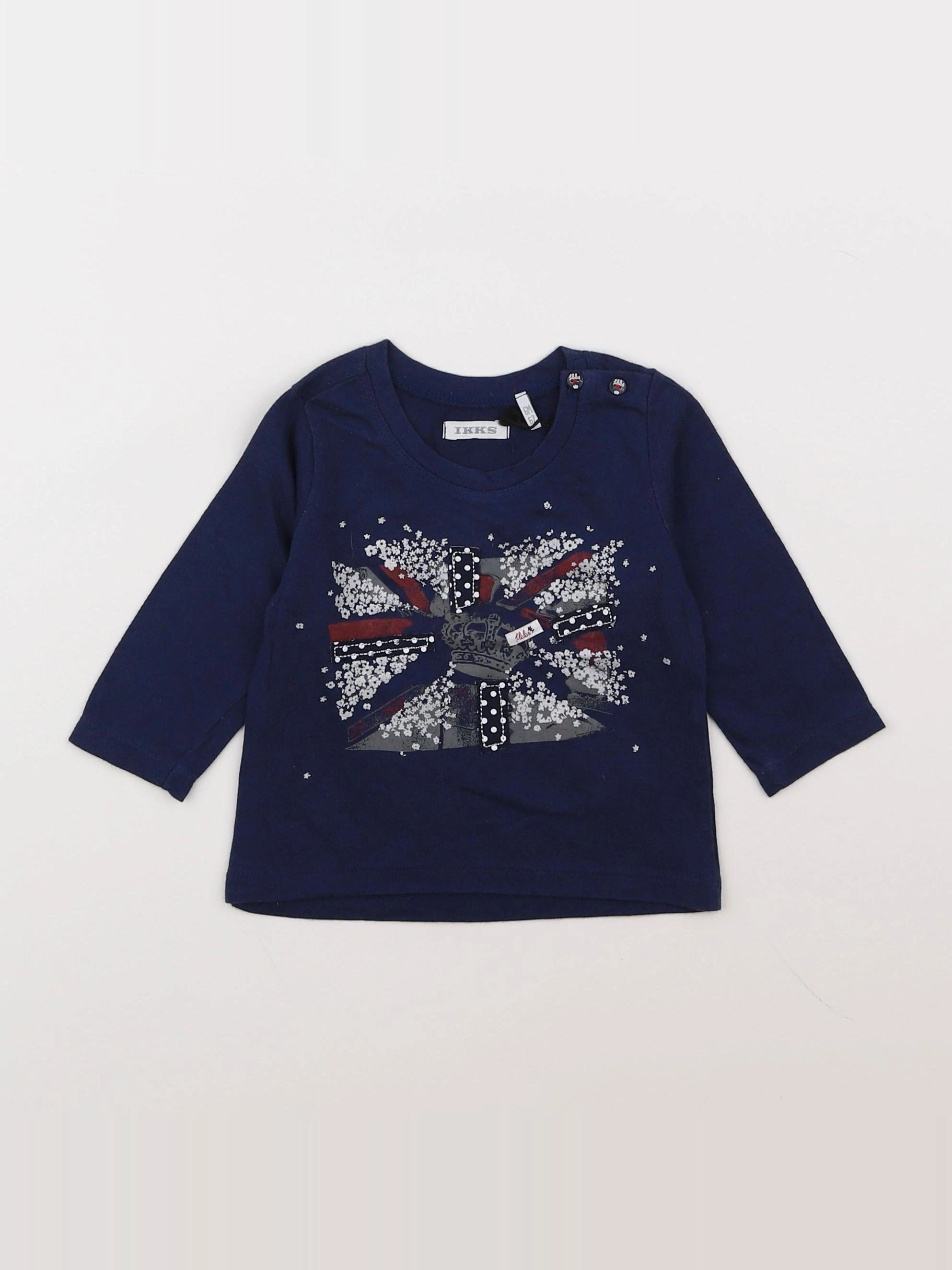 IKKS - tee-shirt bleu - 6 mois