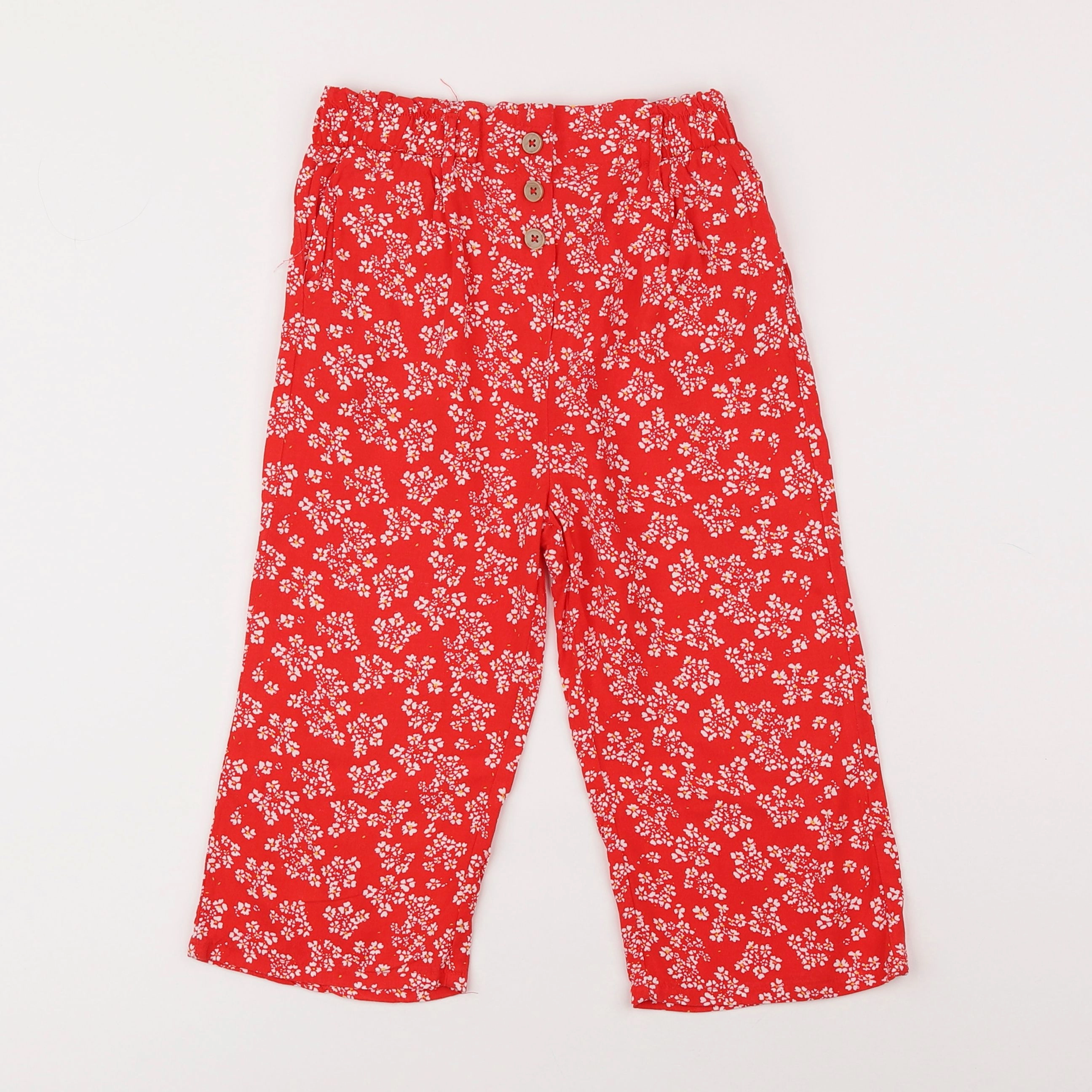 Vertbaudet - pantalon rouge - 7 ans