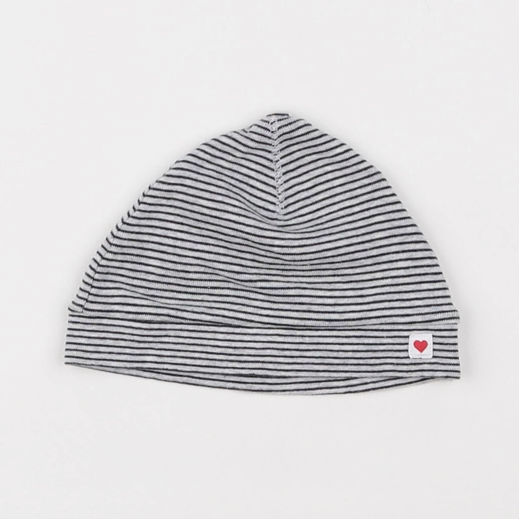 H&M - bonnet gris - 6/9 mois