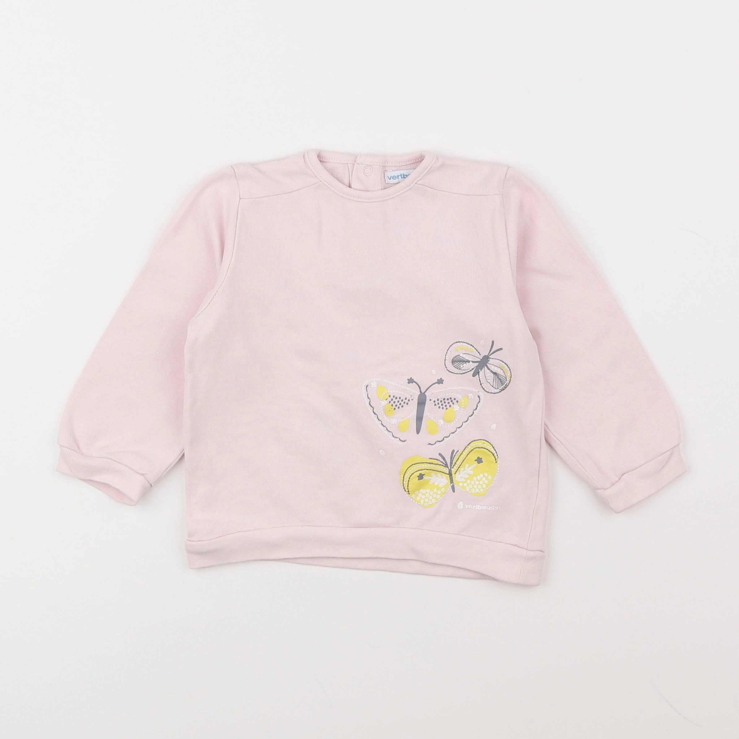 Vertbaudet - sweat rose - 2 ans