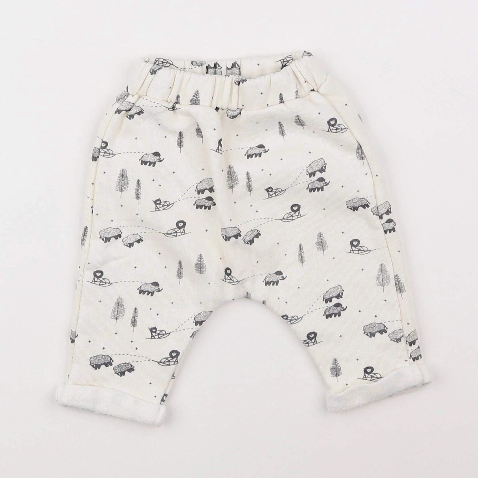 Vertbaudet - sarouel doublé multicolore - 3 mois