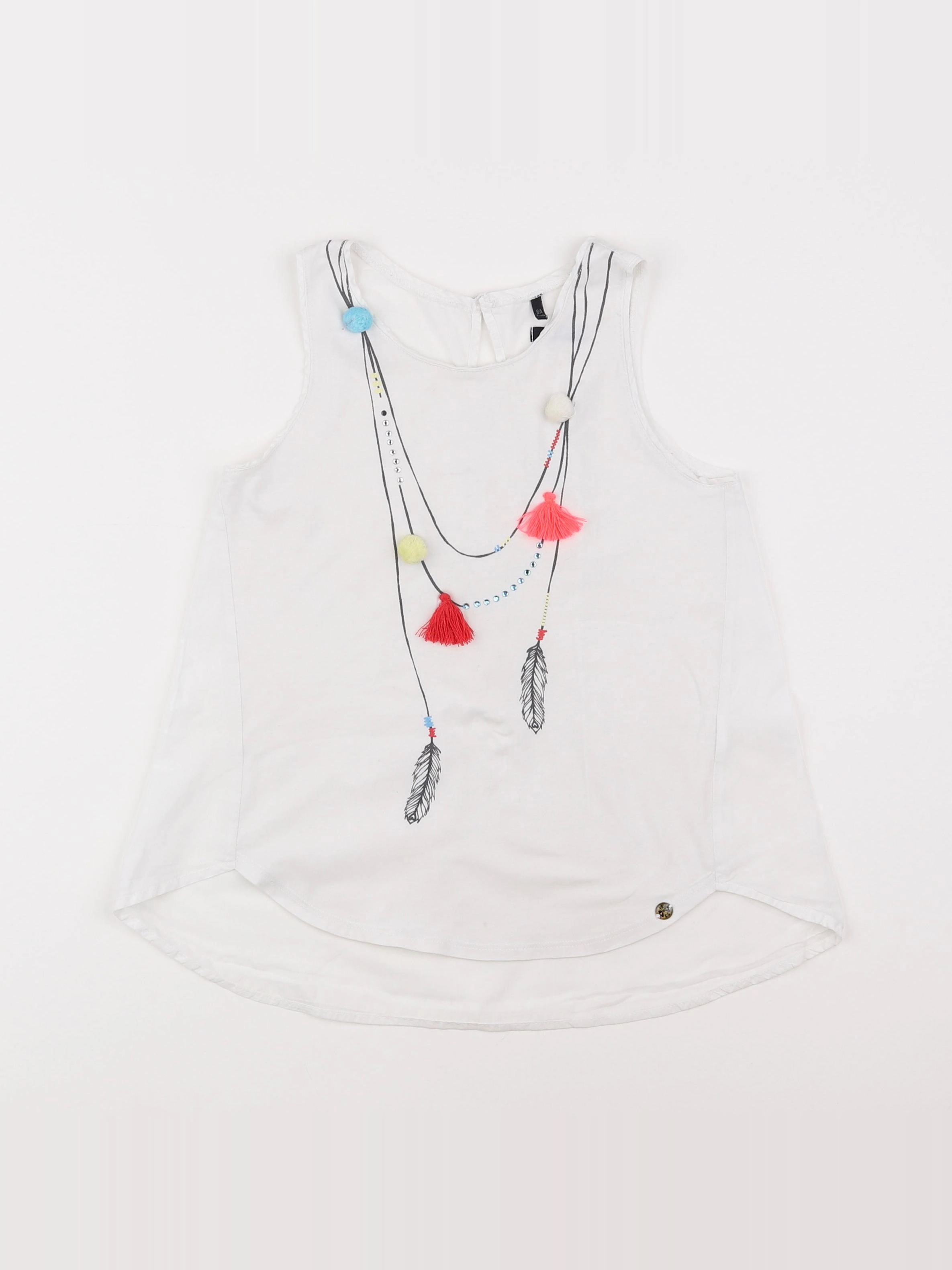 IKKS - blouse blanc - 8 ans