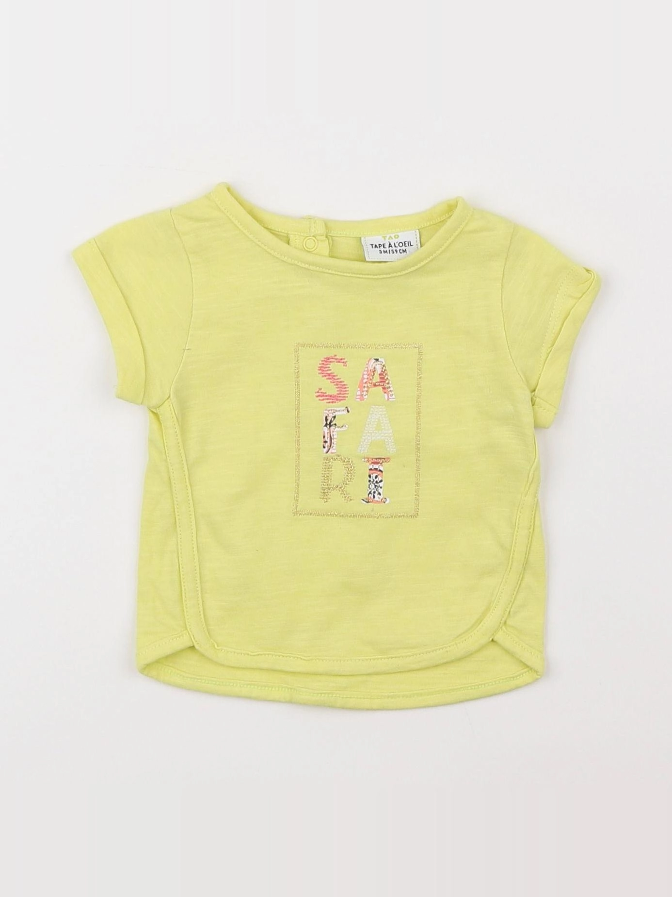 Tape à l'oeil - tee-shirt jaune - 3 mois