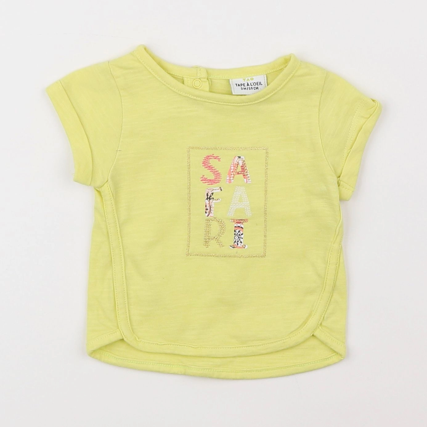 Tape à l'oeil - tee-shirt jaune - 3 mois