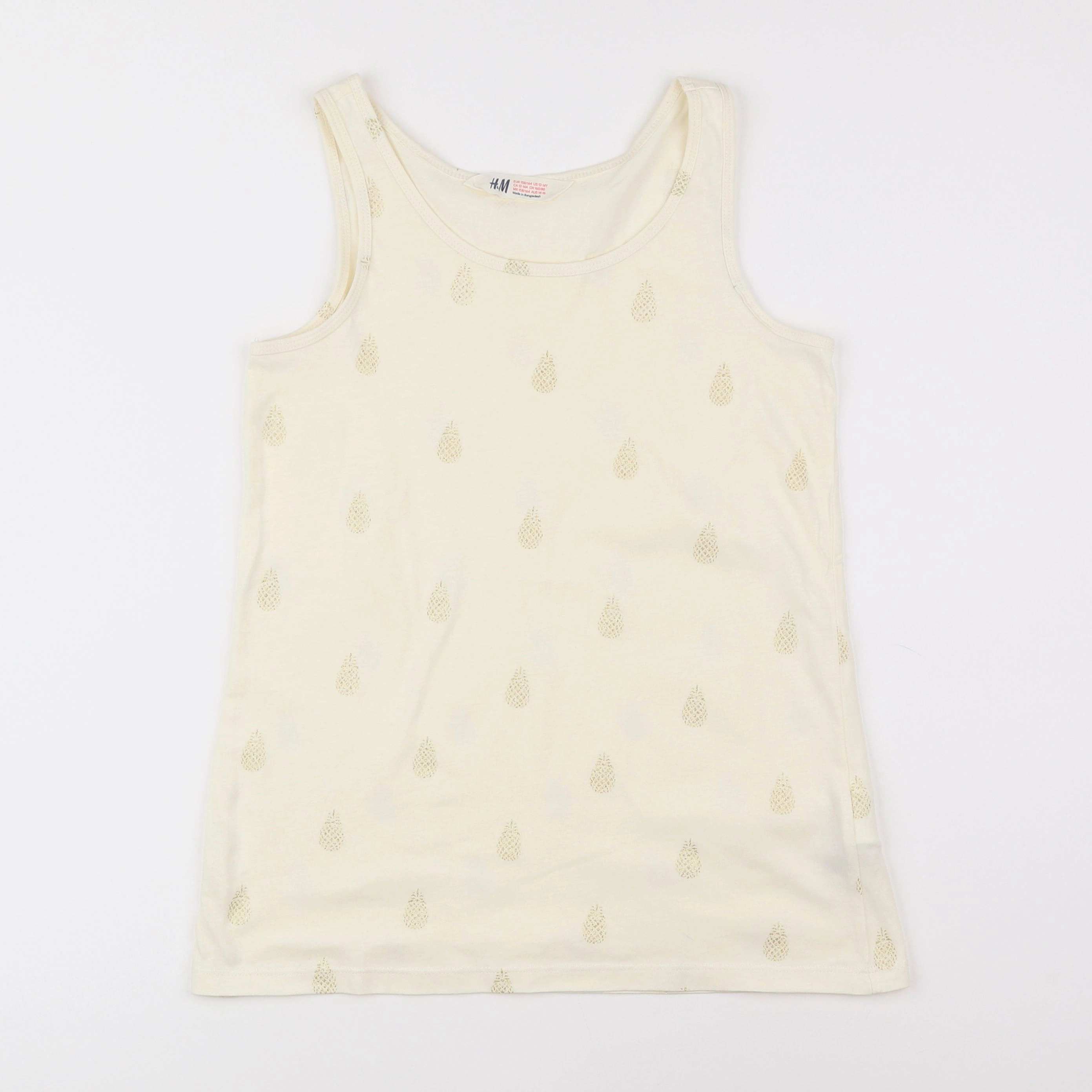 H&M - tee-shirt jaune - 12/14 ans