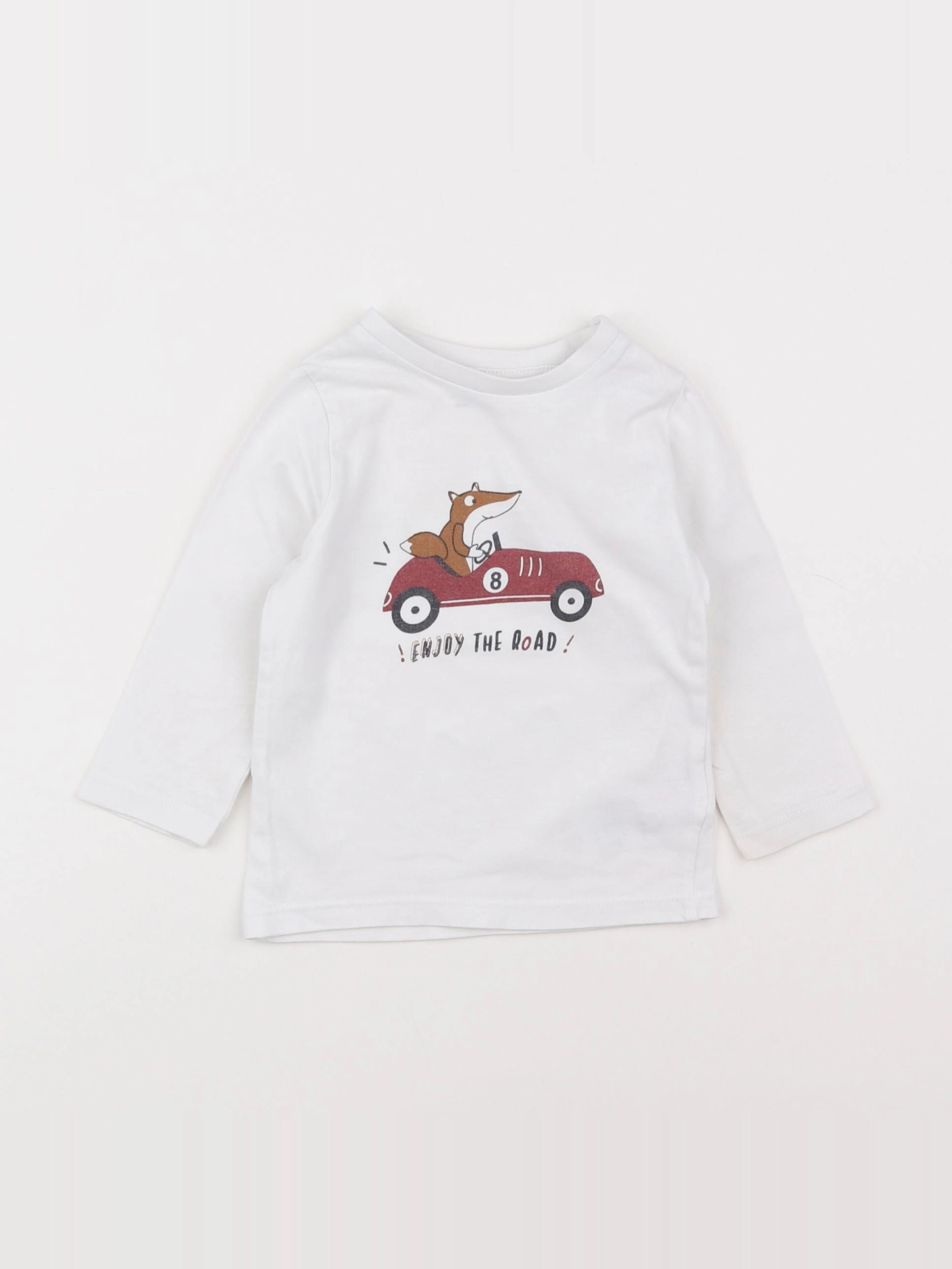 Vertbaudet - tee-shirt blanc - 12 mois