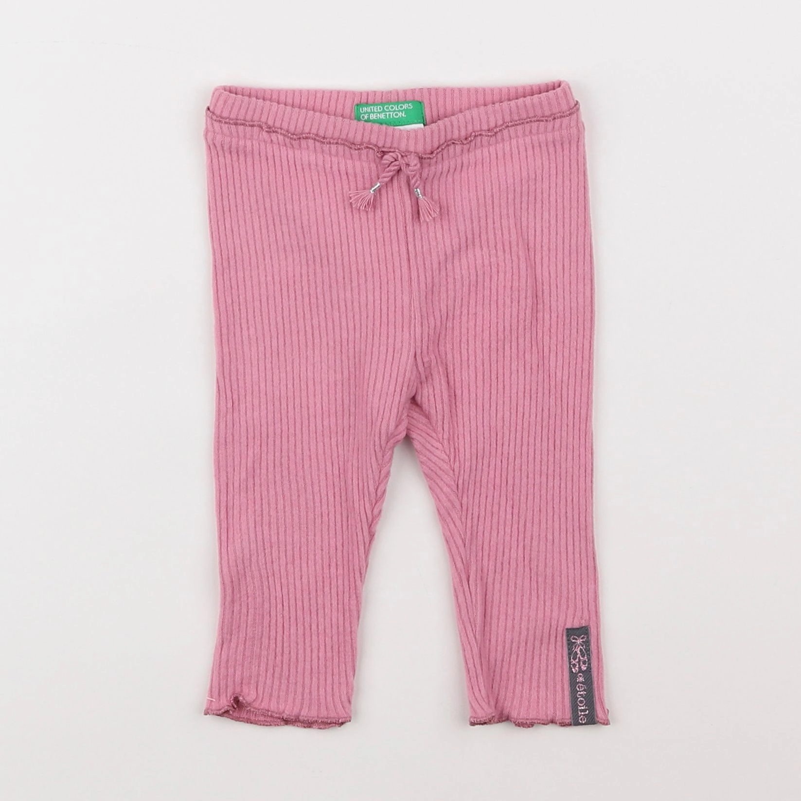 Benetton - legging rose - 6/9 mois