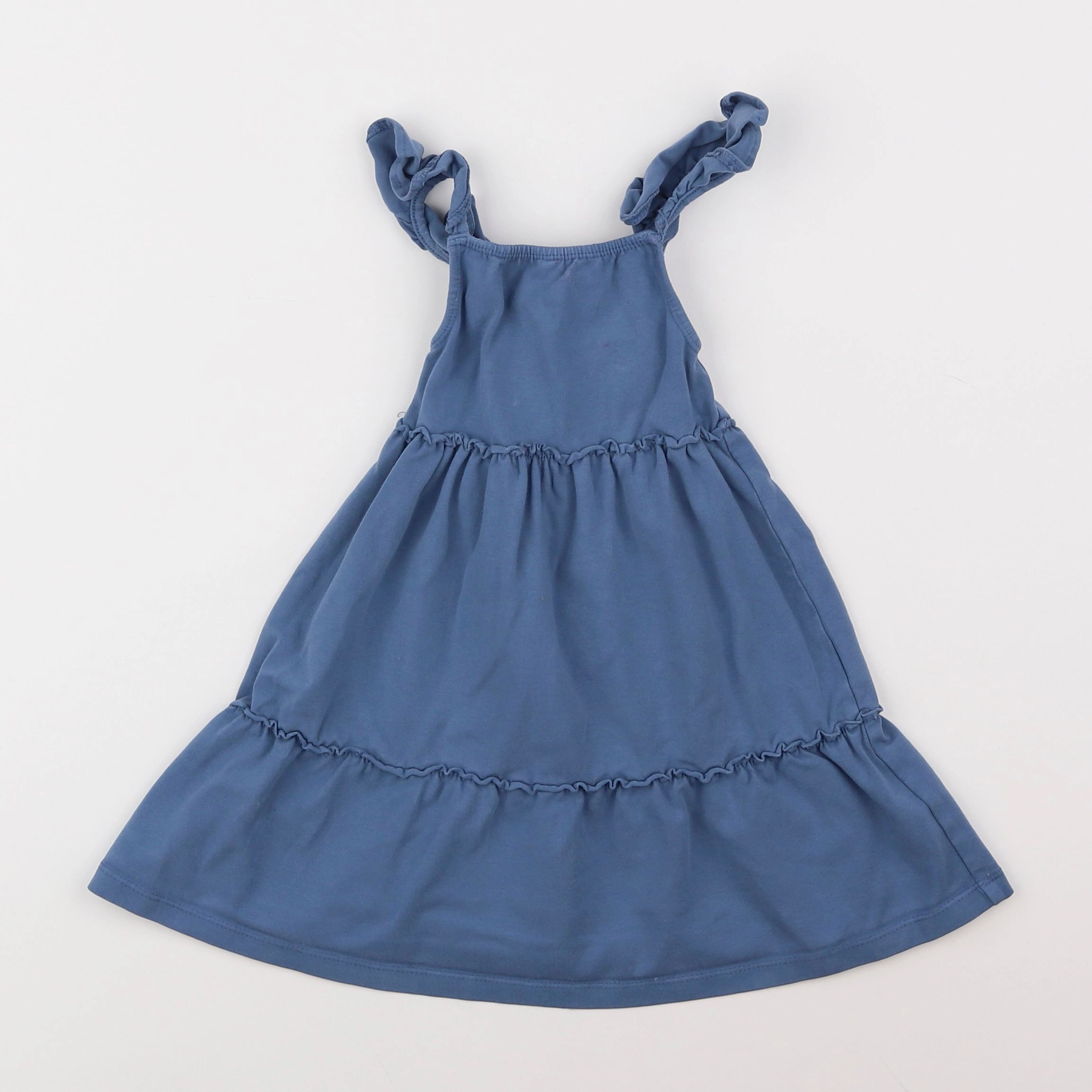 Bonnet à Pompon - robe bleu - 2 ans