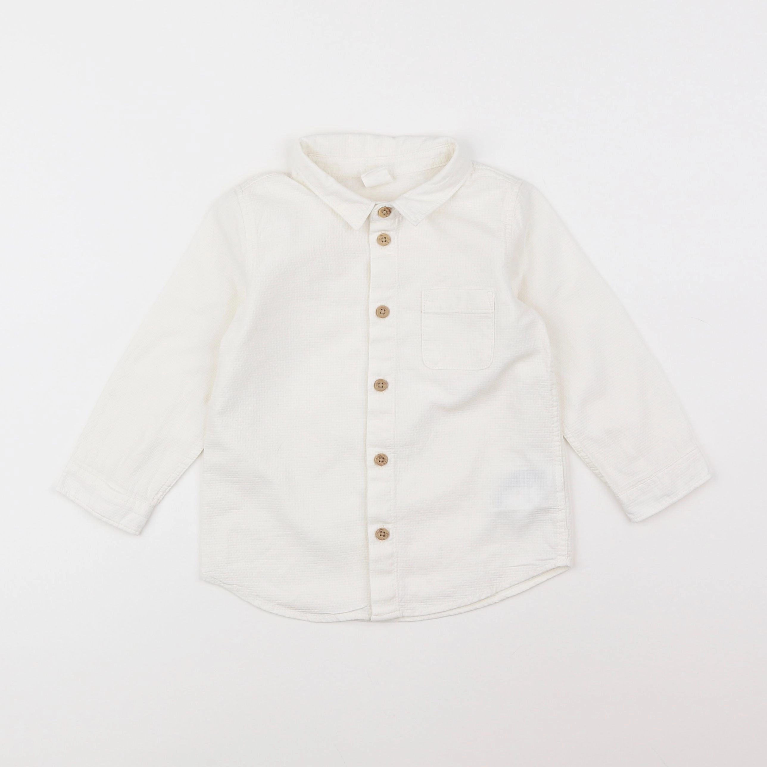 H&M - chemise blanc - 12/18 mois